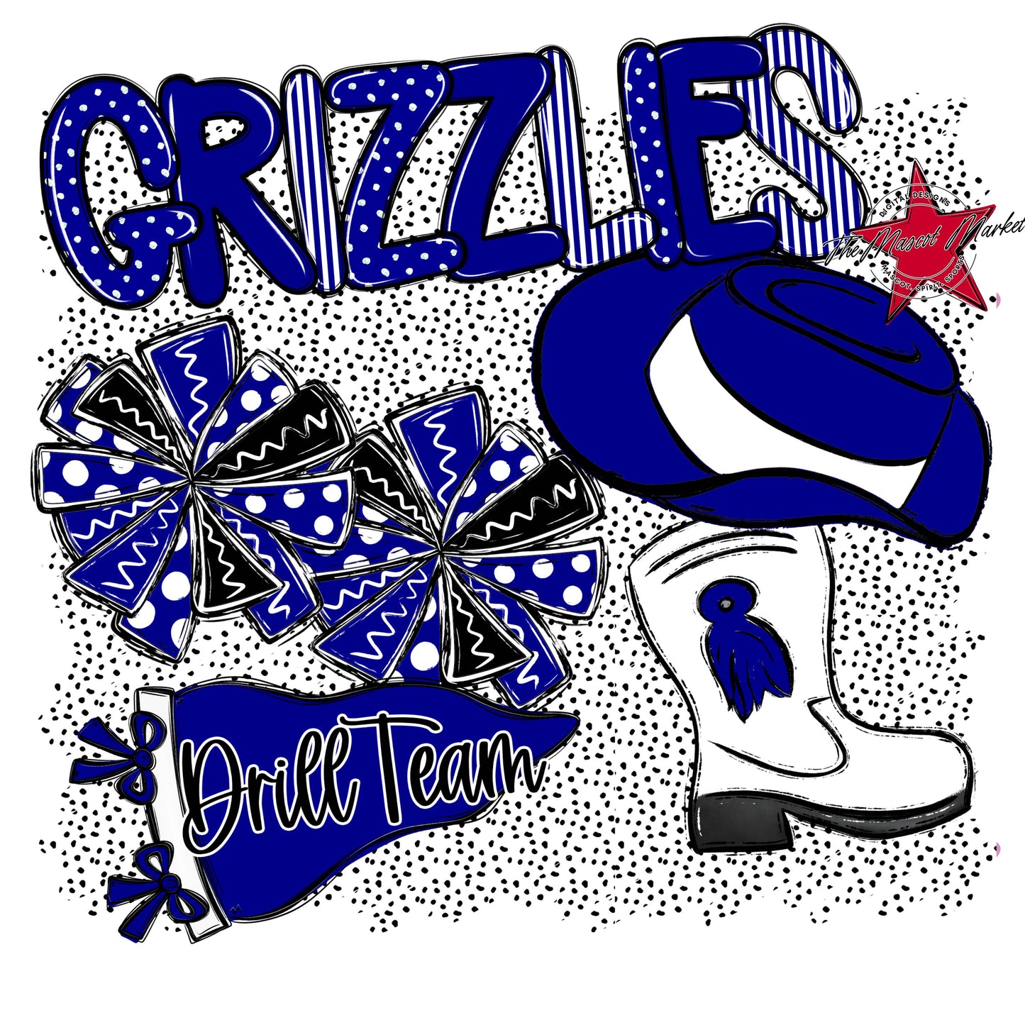 Grizzlies Drillteam Spirit-Blue
