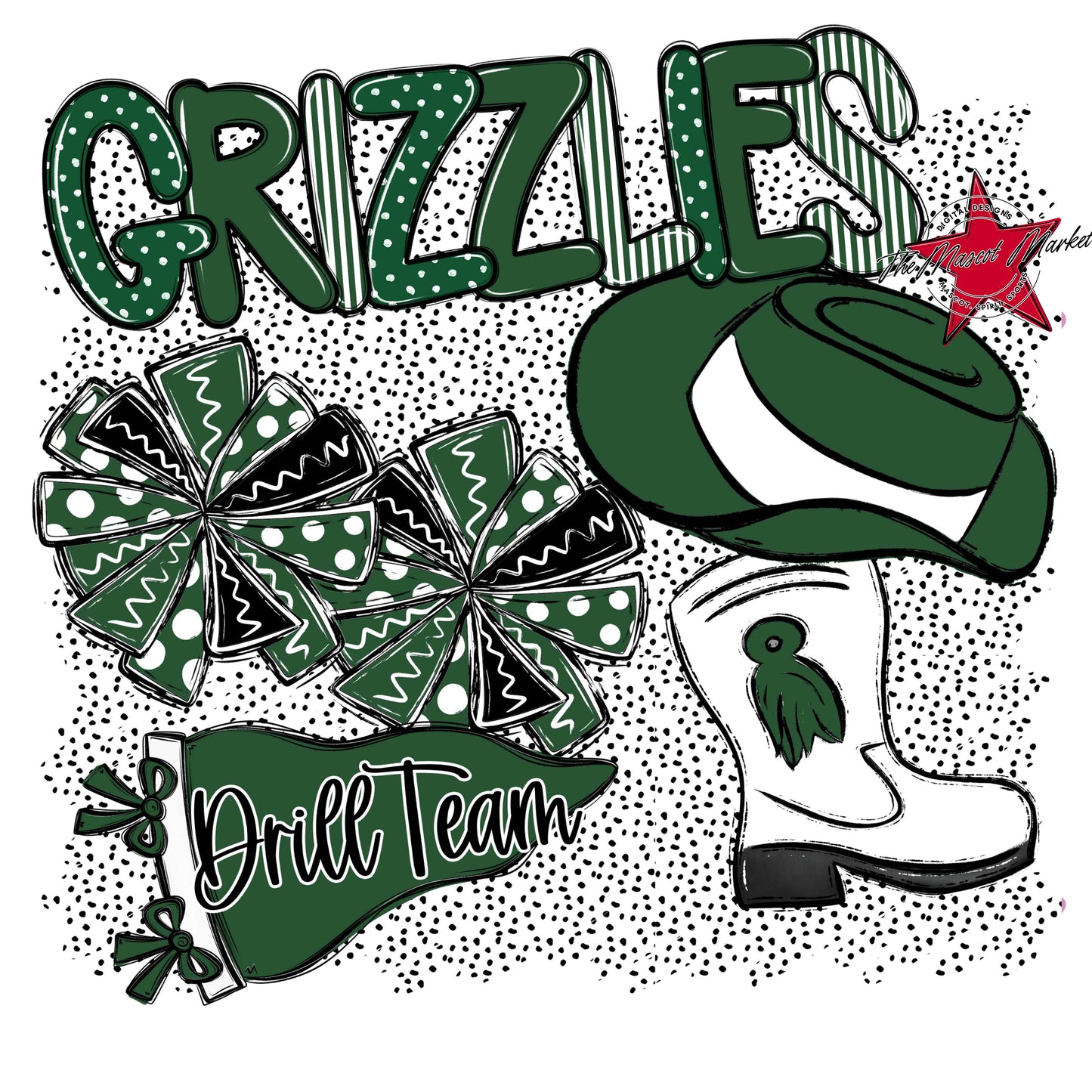 Grizzlies Drillteam Spirit-Green