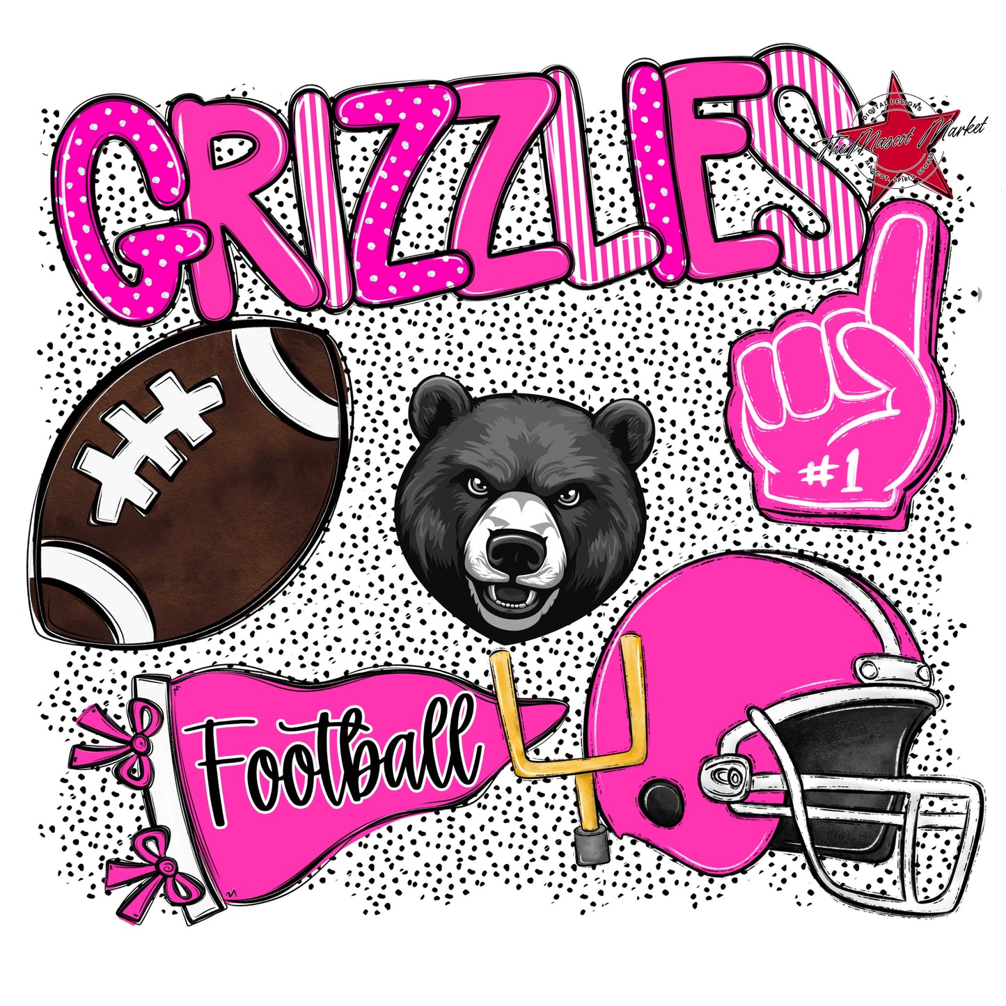 Grizzlies Football Spirit-Pink