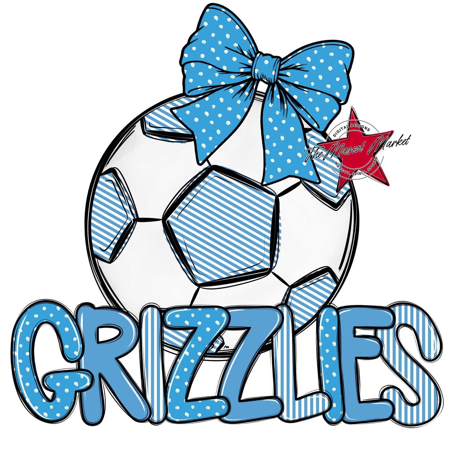 Grizzlies Soccer Spirit Design-Carolina Blue