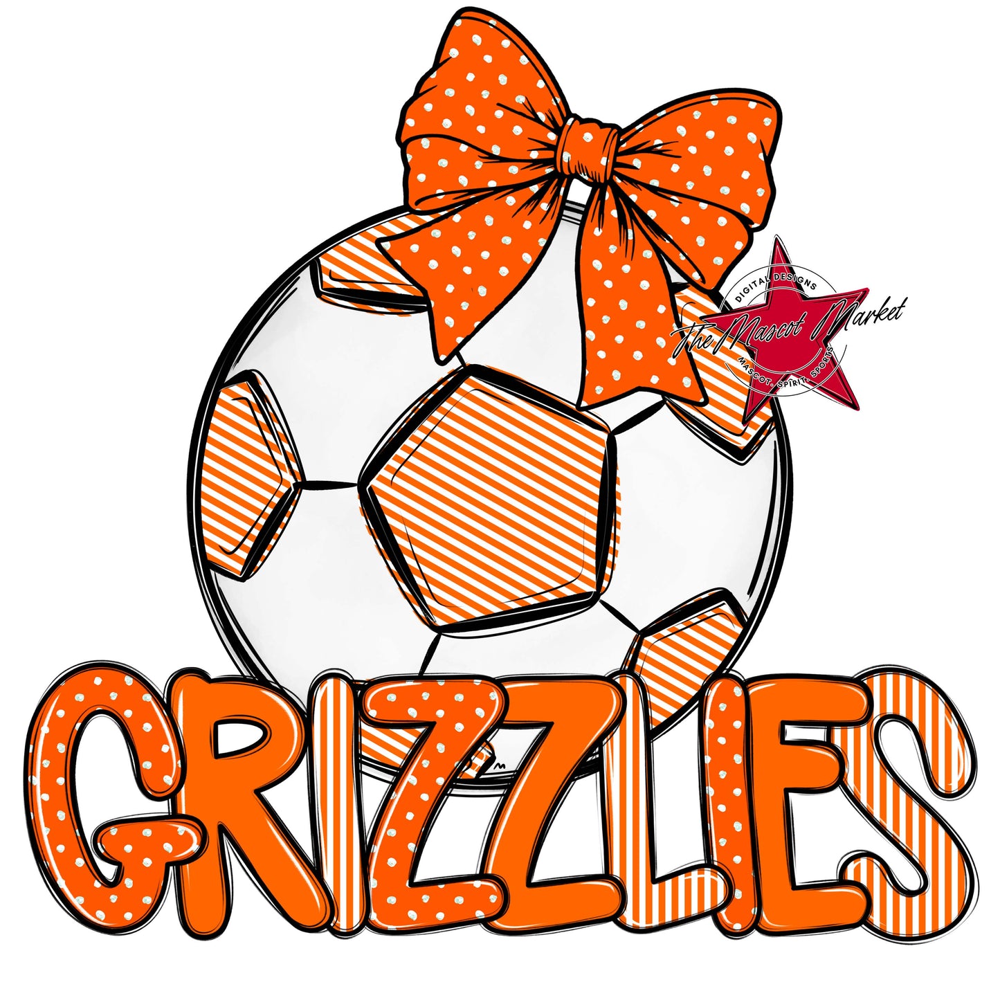 Grizzlies Soccer Spirit Design-Orange
