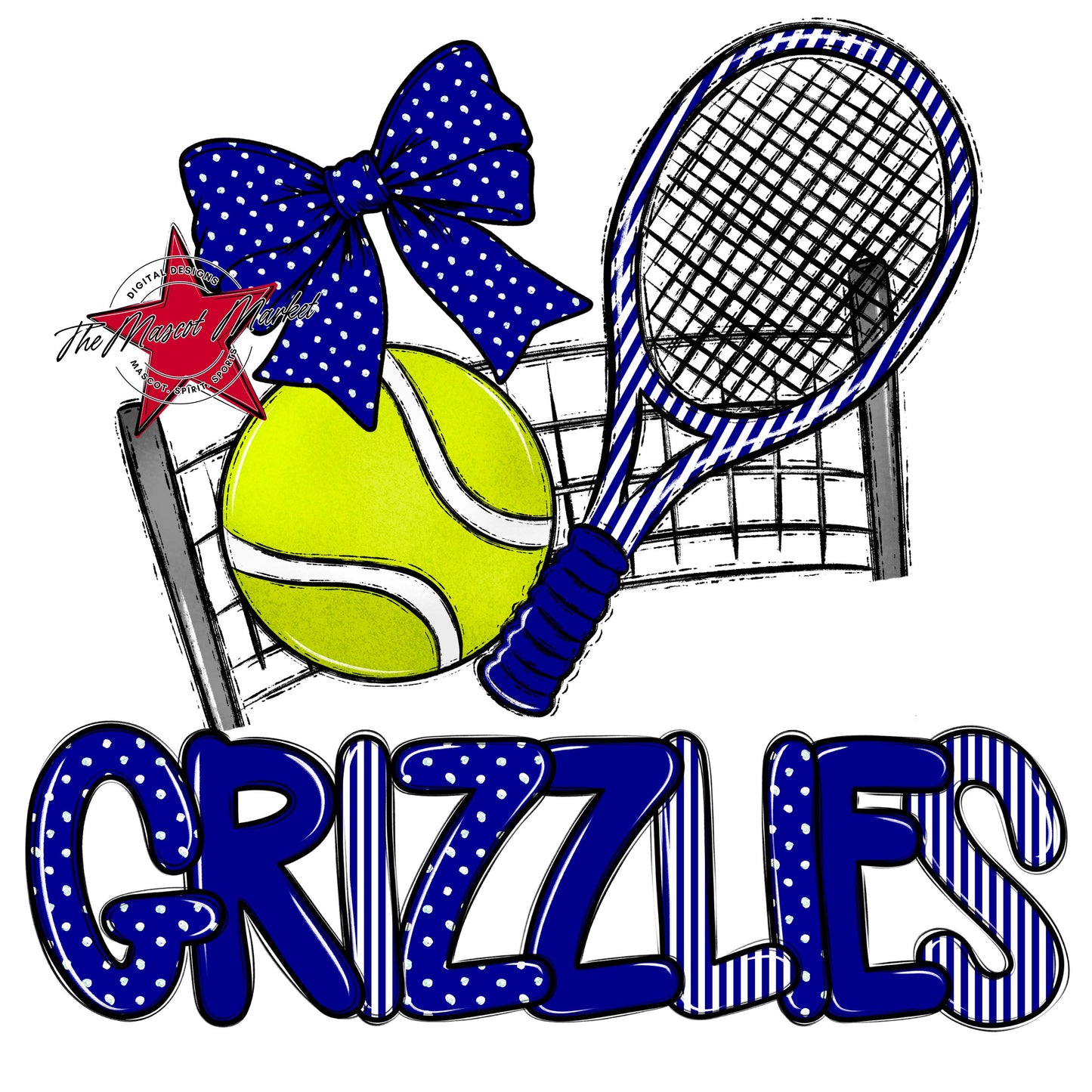 Grizzlies Tennis Spirit Design-Blue