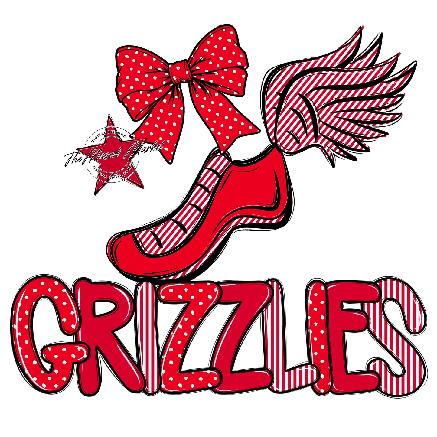 Grizzlies Track Spirit Design-Red