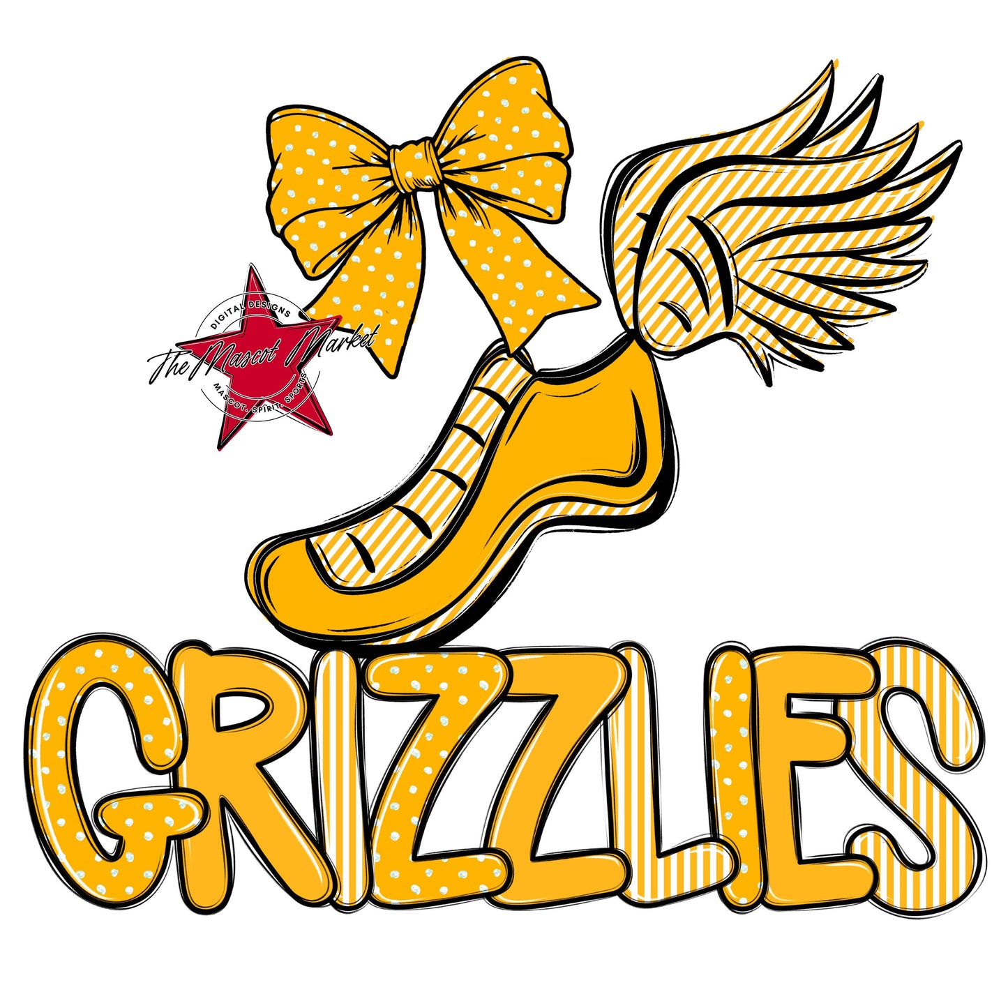 Grizzlies Track Spirit Design-Yellow