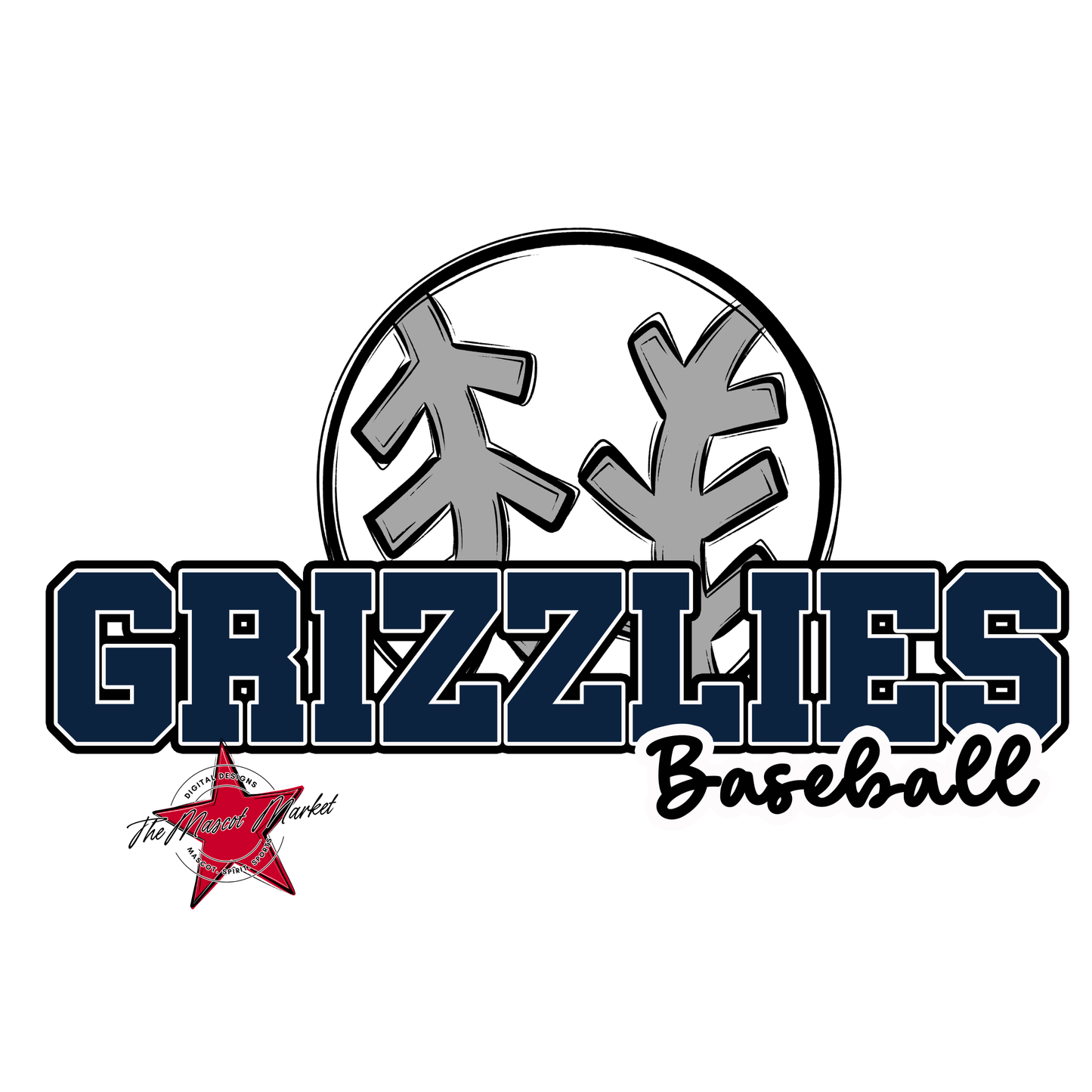 Grizzlies Varsity Baseball-Navy