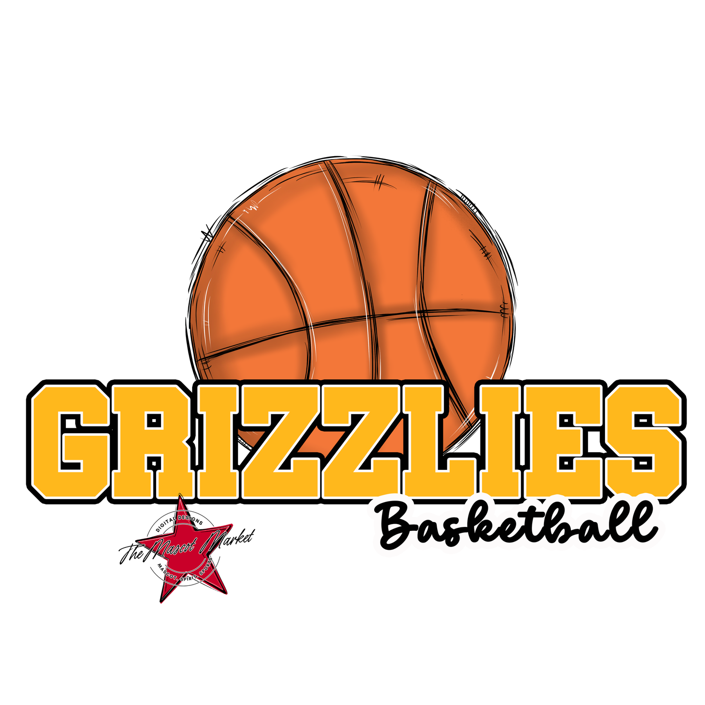 Grizzlies Varsity Basketball-Yellow