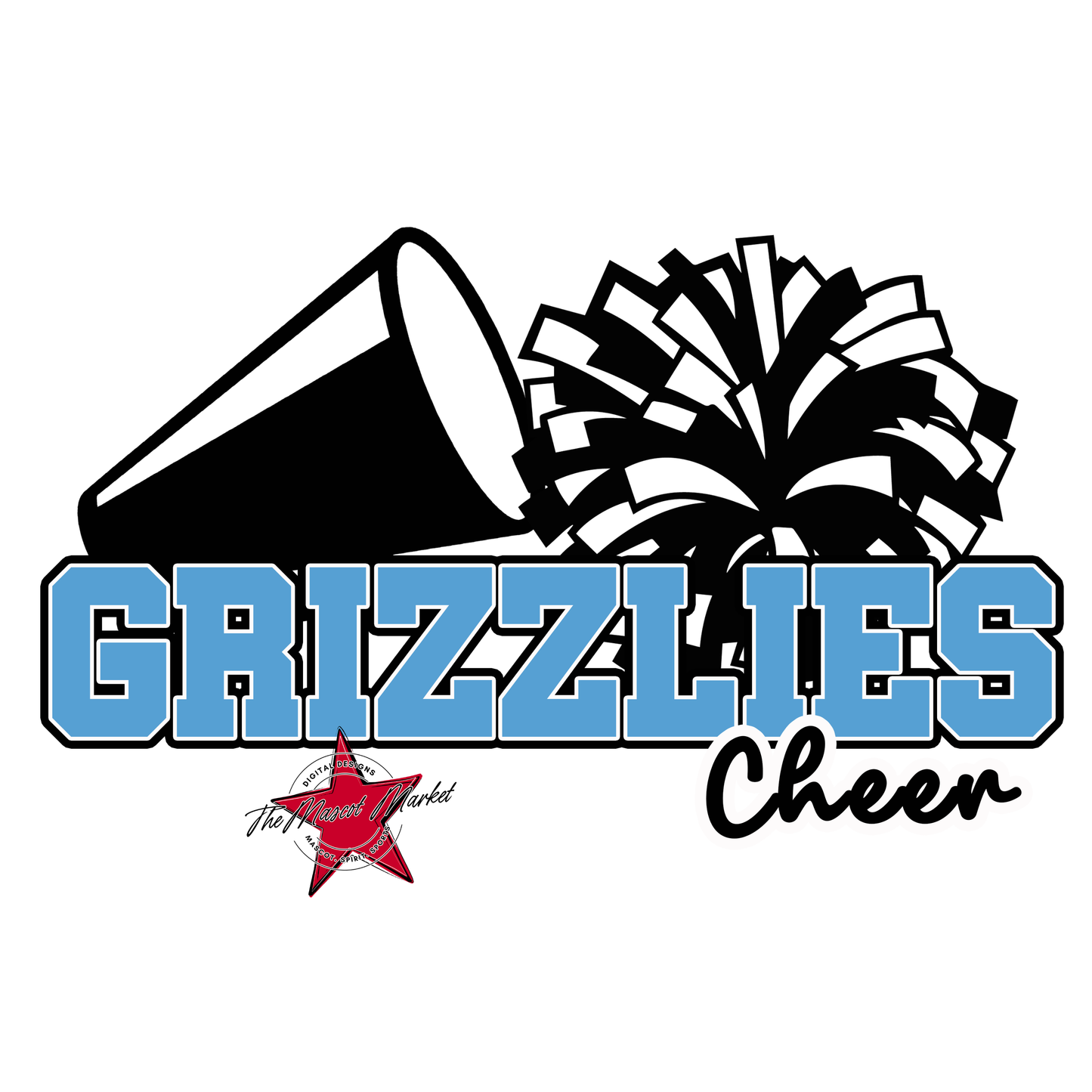 Grizzlies Varsity Cheer-Carolina Blue