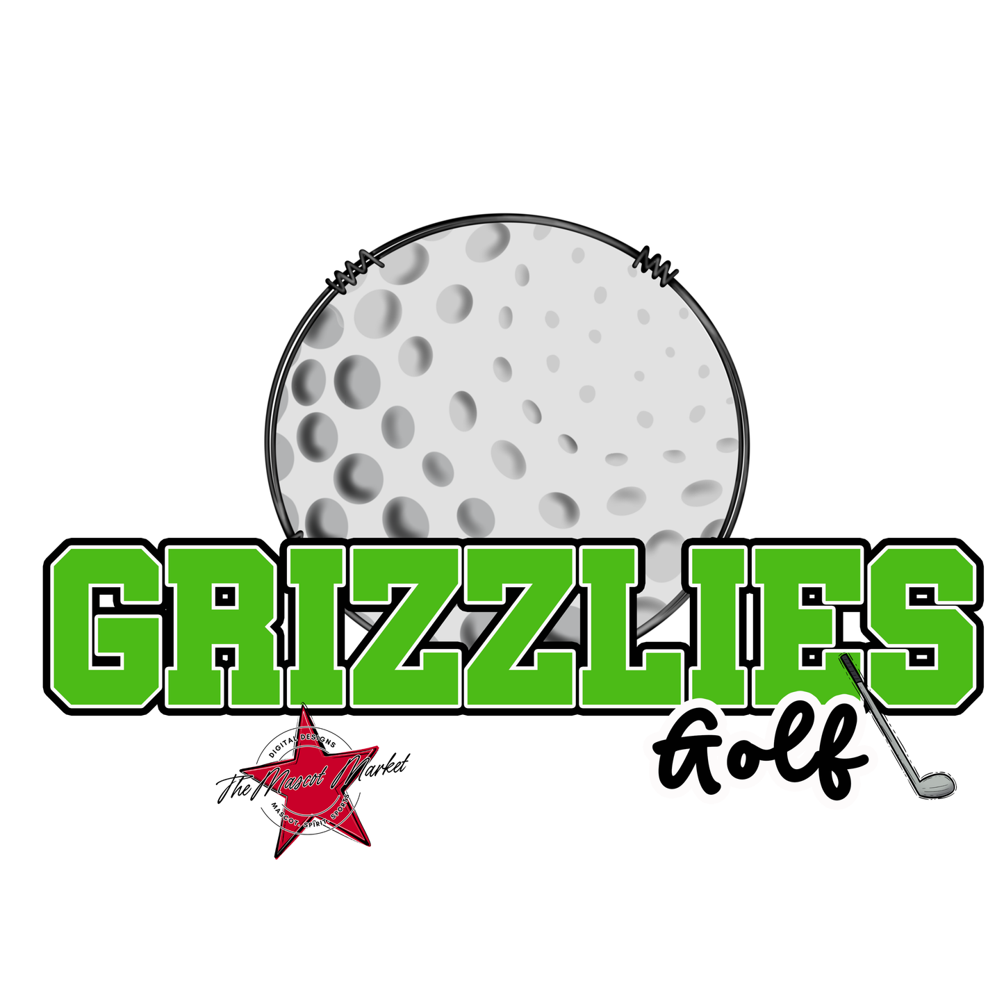 Grizzlies Varsity Golf-Bright Green