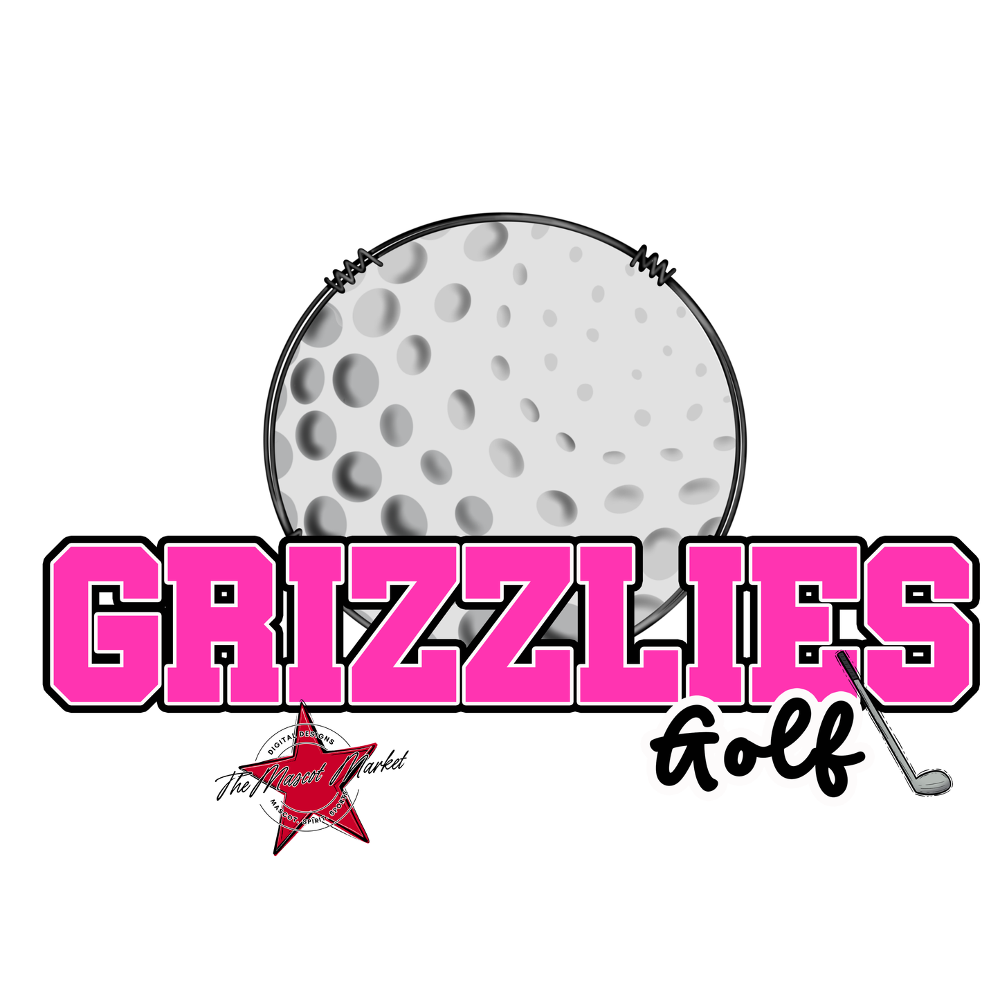 Grizzlies Varsity Golf-Pink