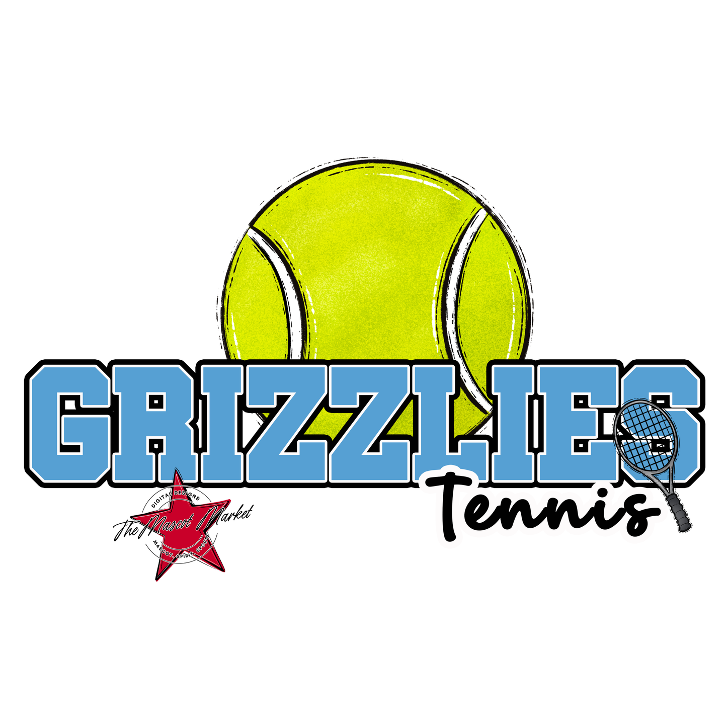 Grizzlies Varsity Tennis-Carolina Blue
