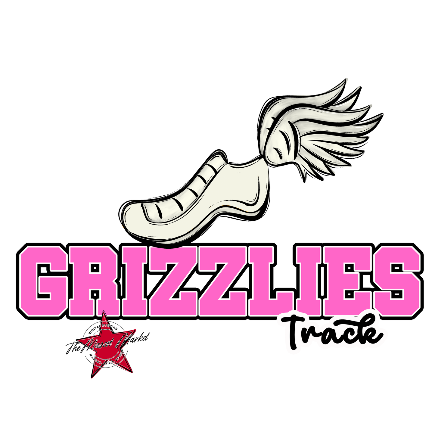 Grizzlies Varsity Track-Baby Pink