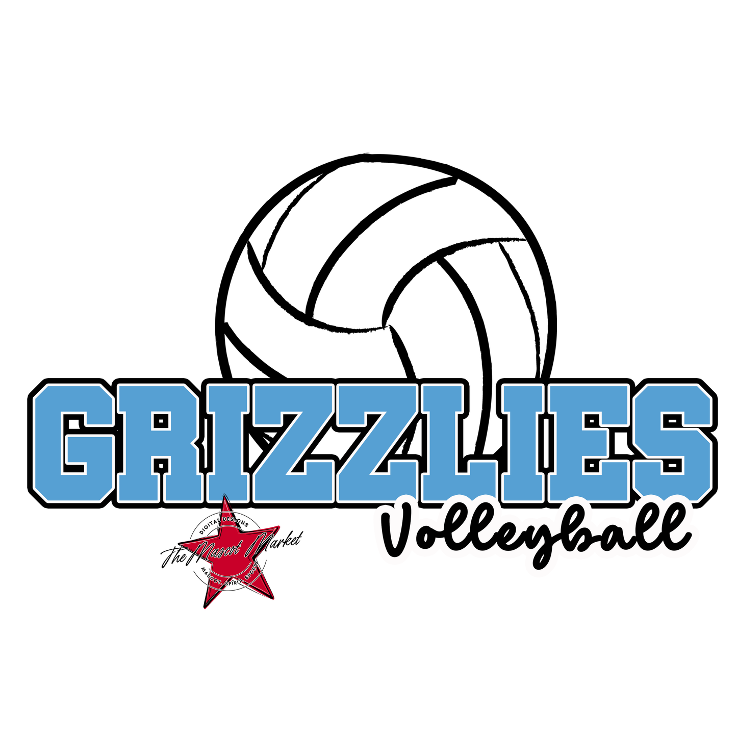 Grizzlies Varsity Volleyball-Carolina Blue