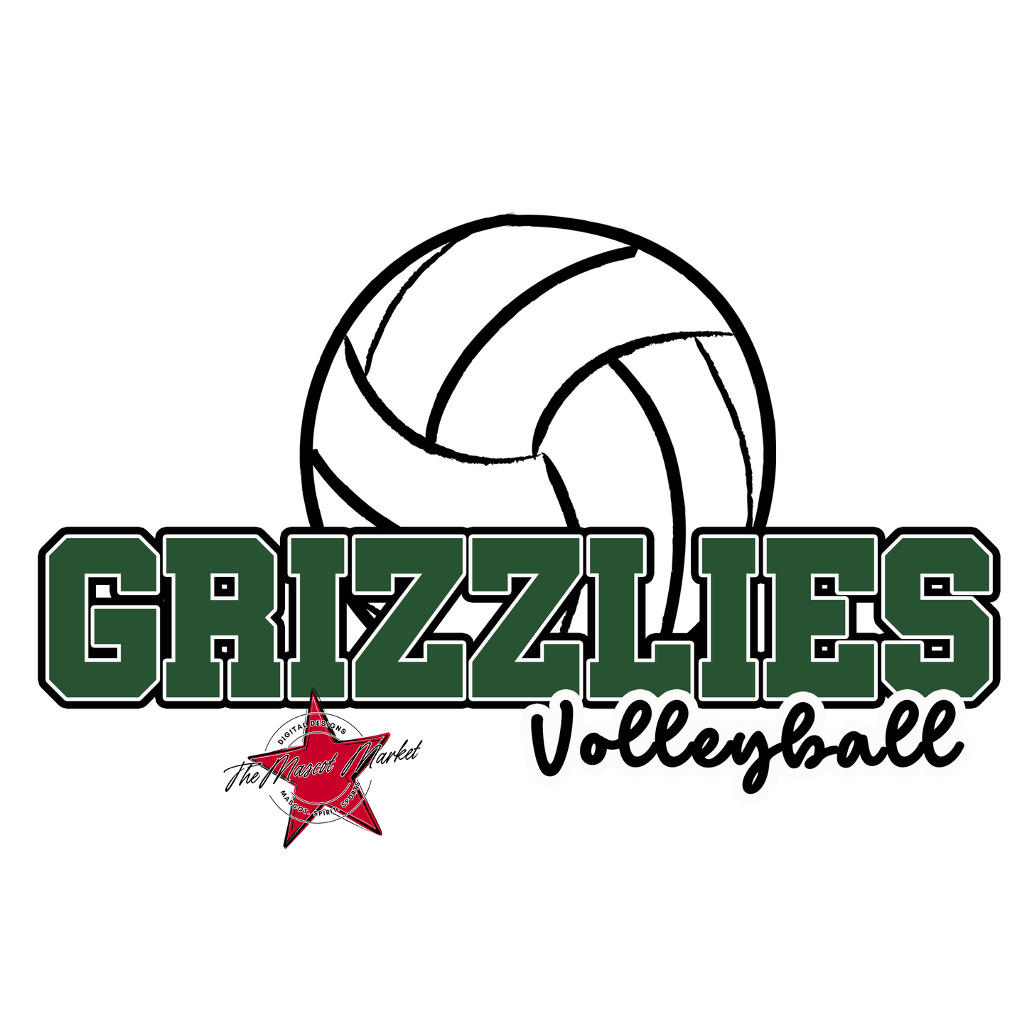 Grizzlies Varsity Volleyball-Green