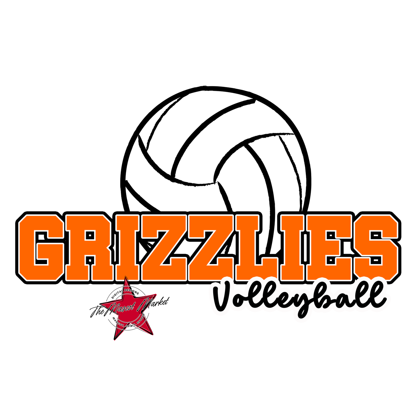 Grizzlies Varsity Volleyball-Orange