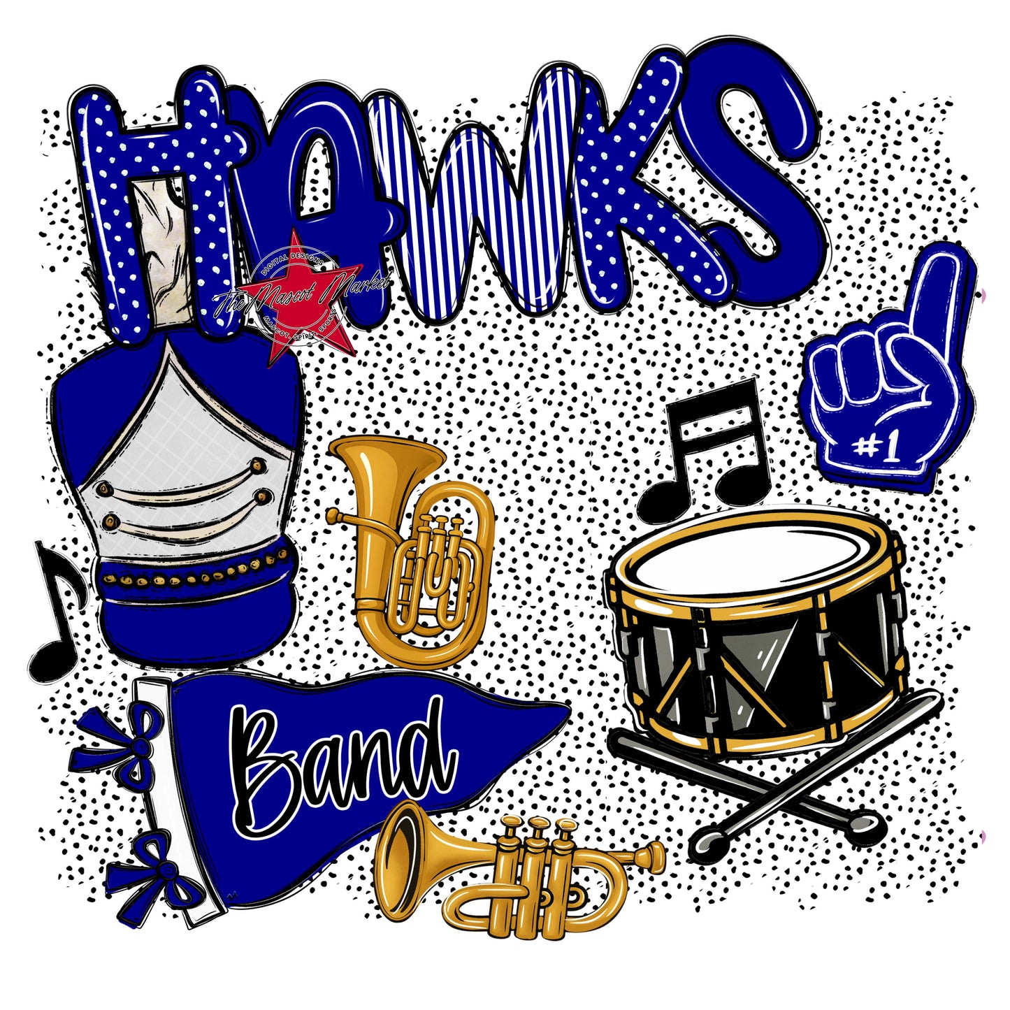 Hawks Band Spirit-Blue