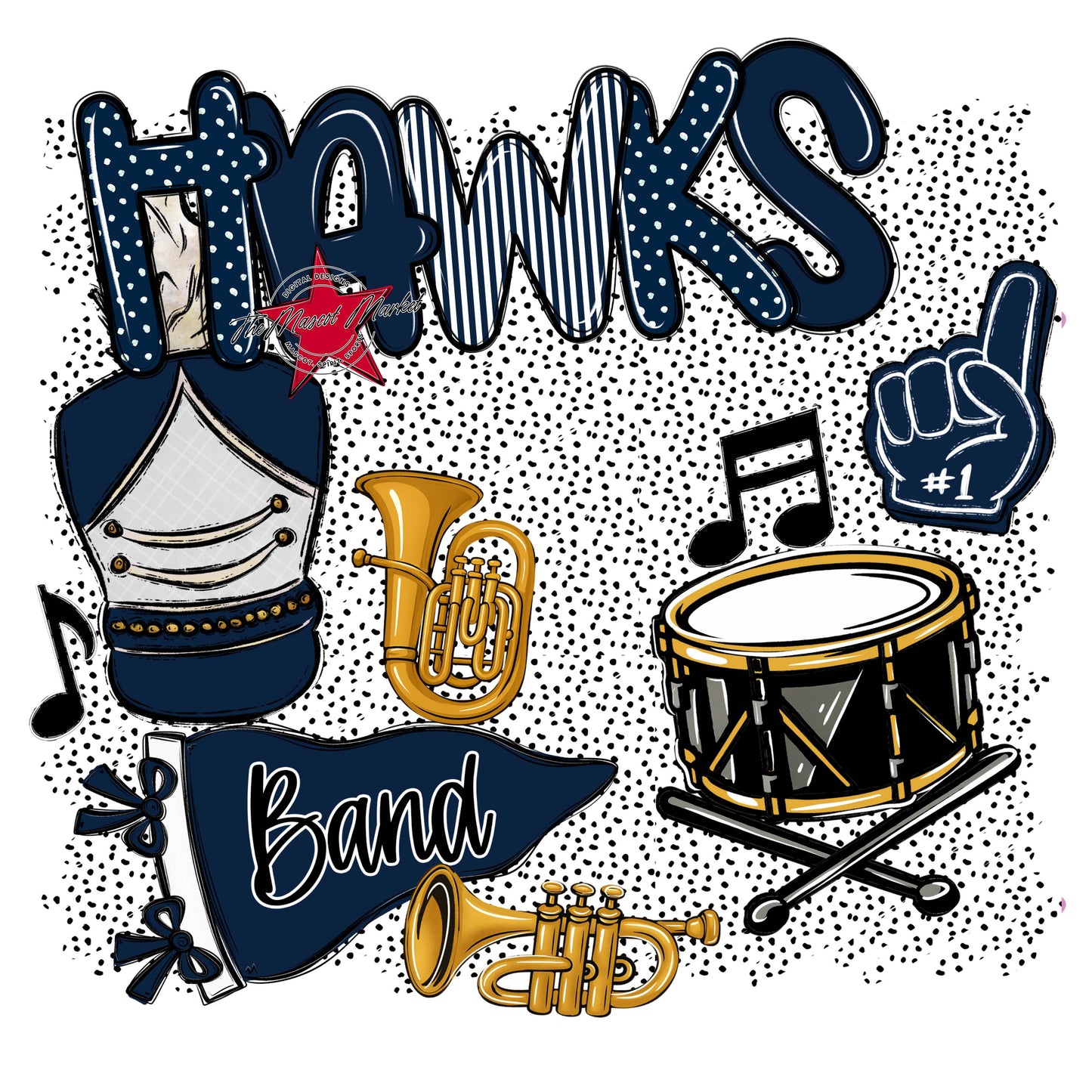 Hawks Band Spirit-Navy