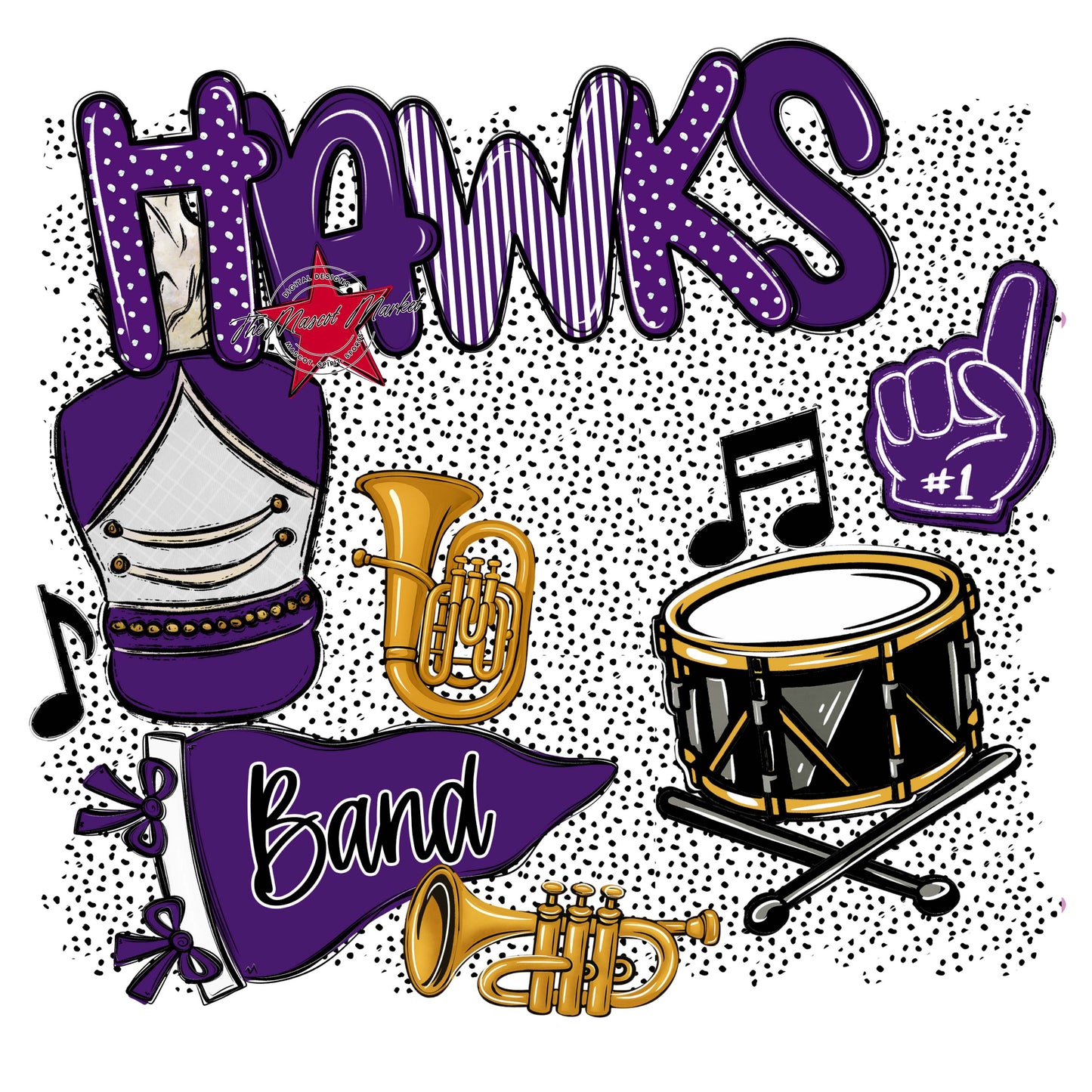 Hawks Band Spirit-Purple