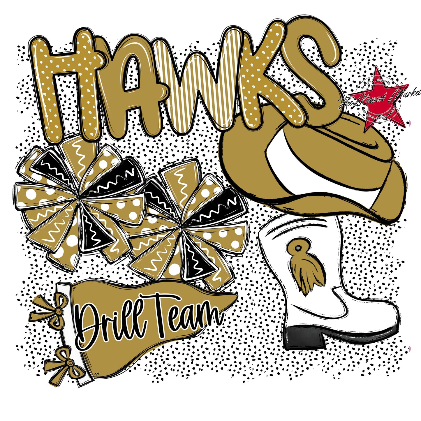Hawks Drillteam Spirit-Gold
