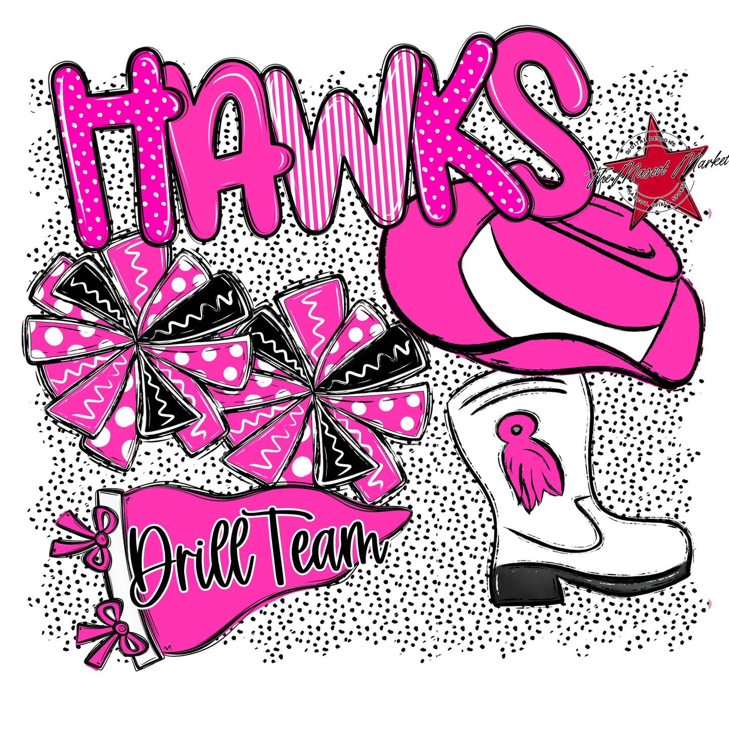 Hawks Drillteam Spirit-Pink