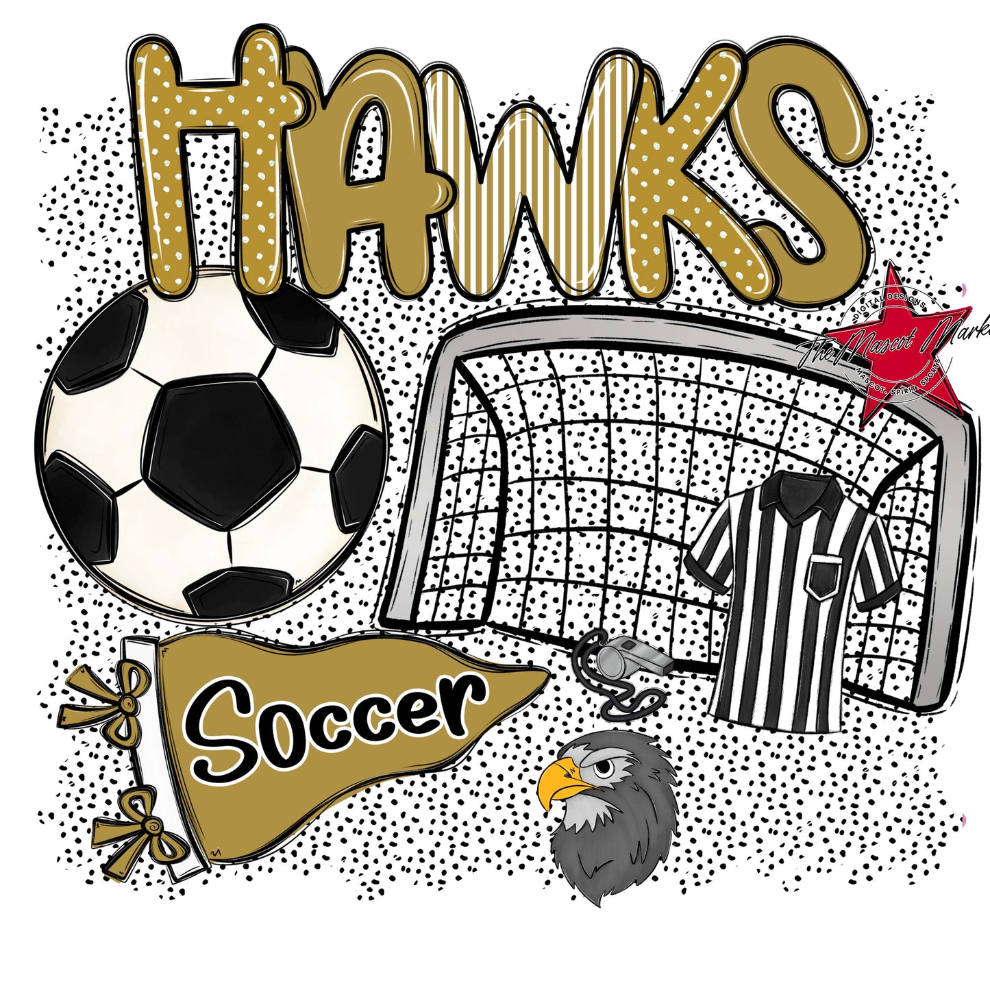 Hawks Soccer Spirit-Gold
