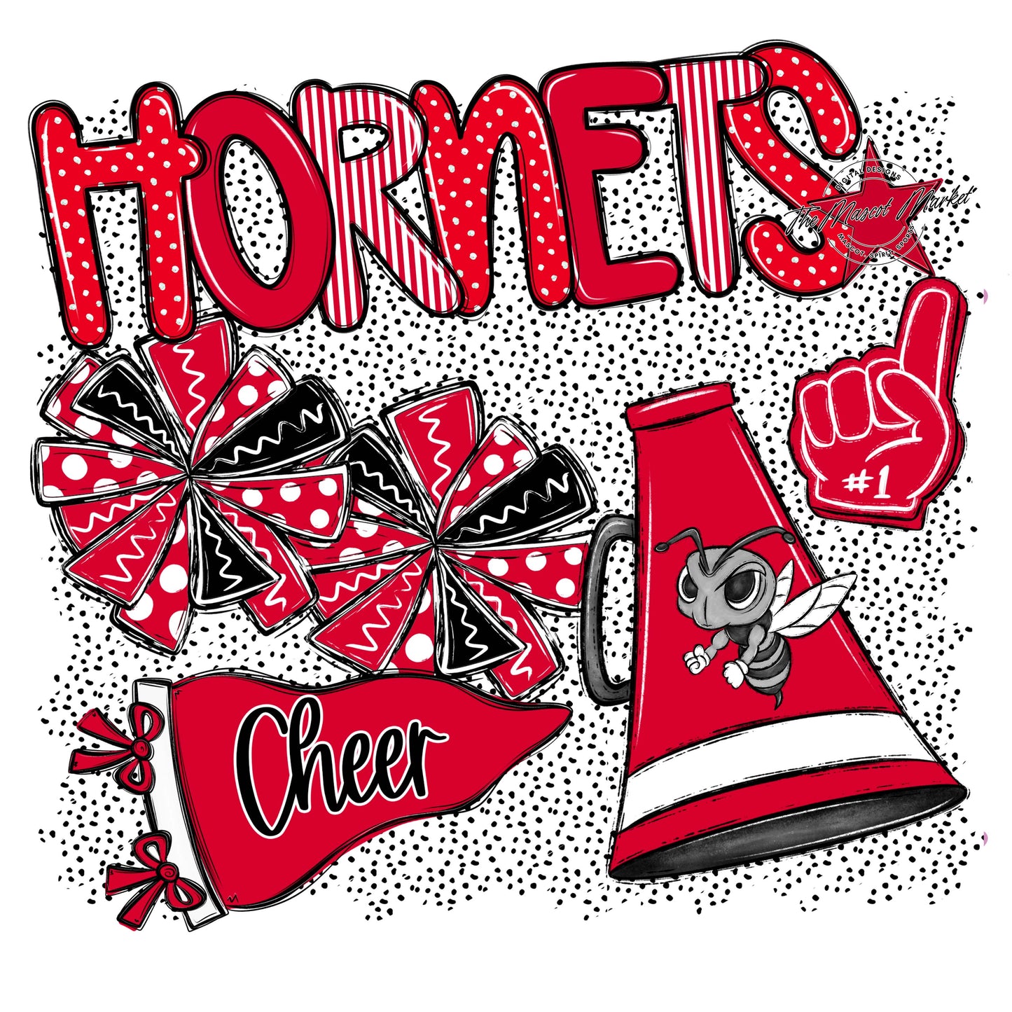 Hornets Cheer Spirit-Red