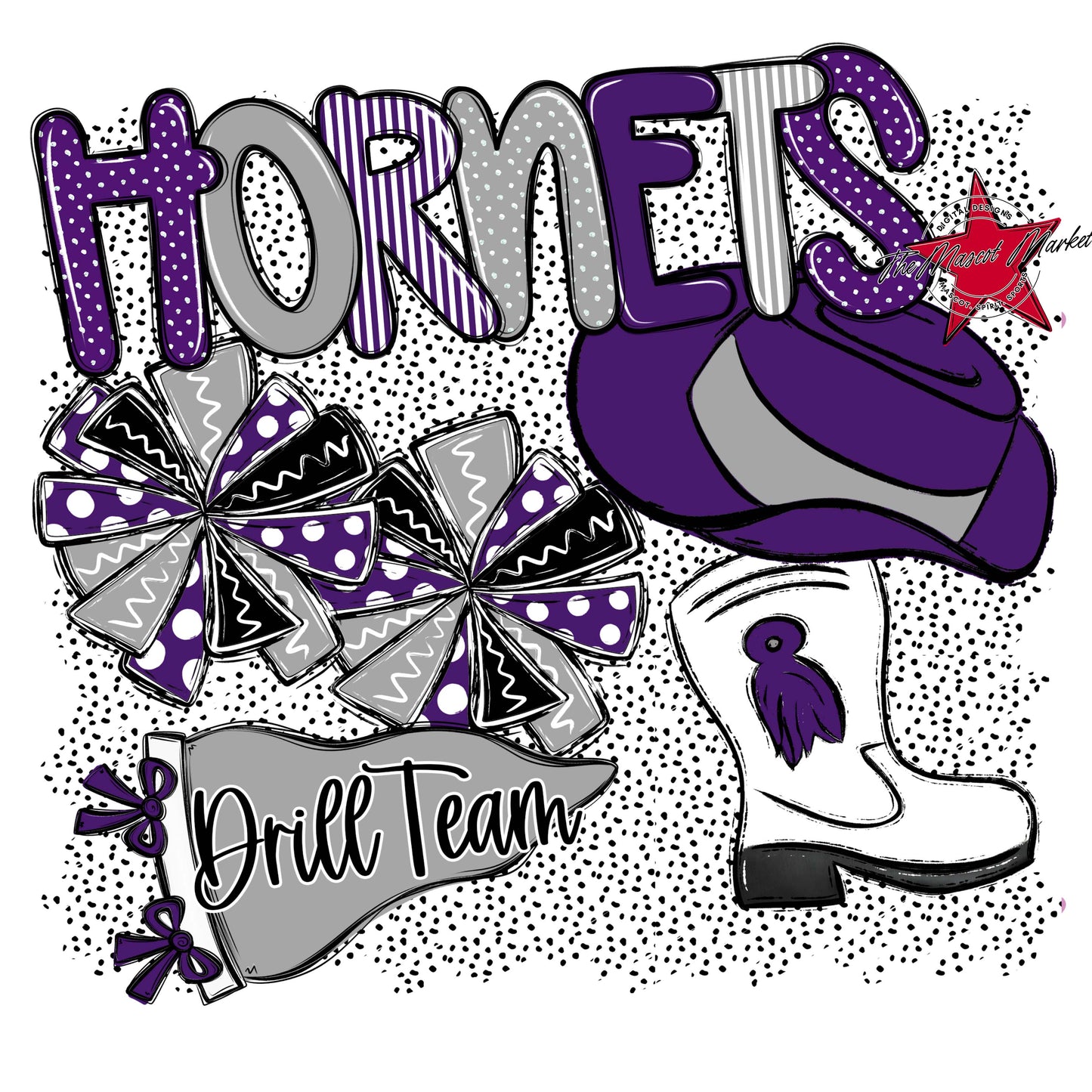 Hornets Drillteam Spirit-Purple & Grey