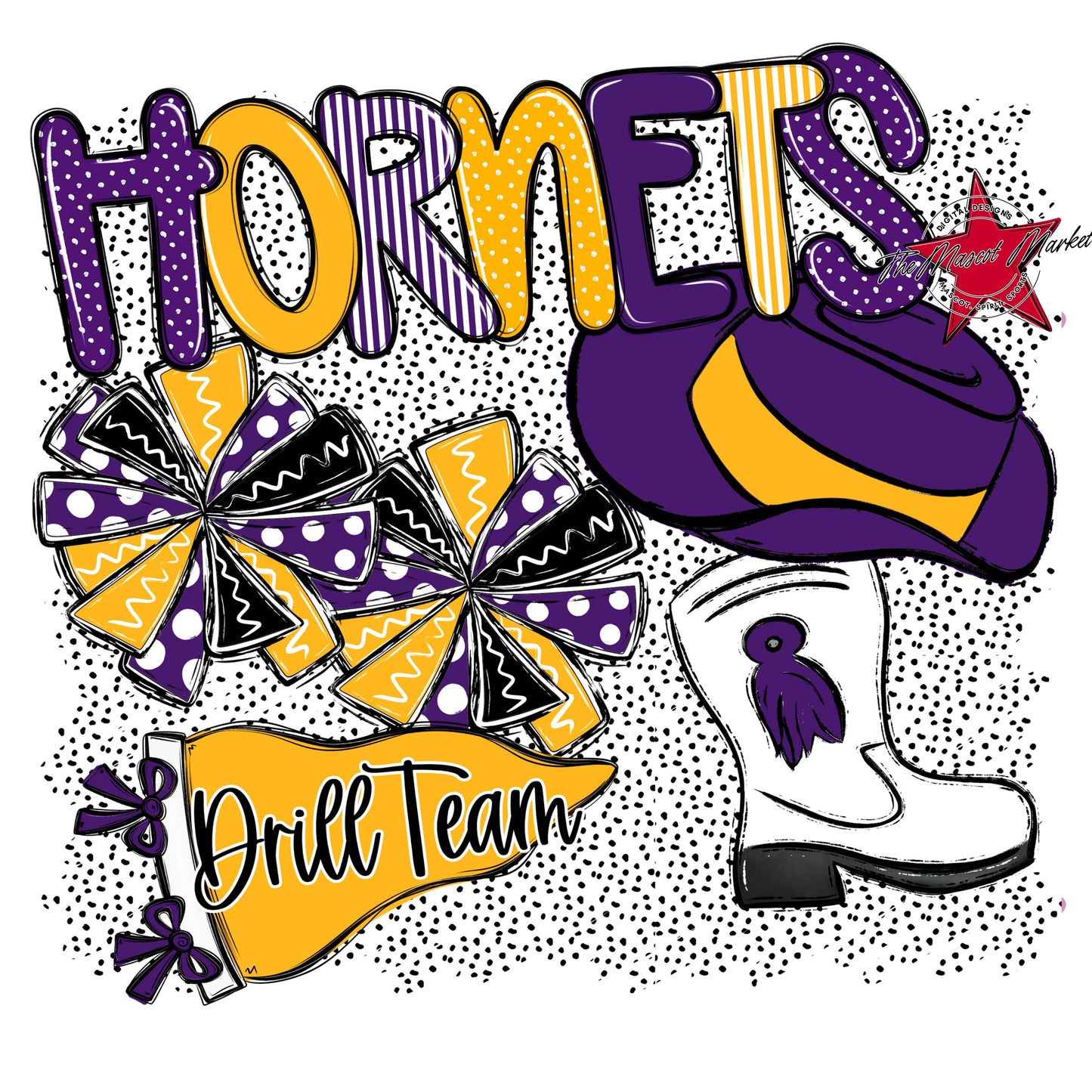 Hornets Drillteam Spirit-Purple & Yellow
