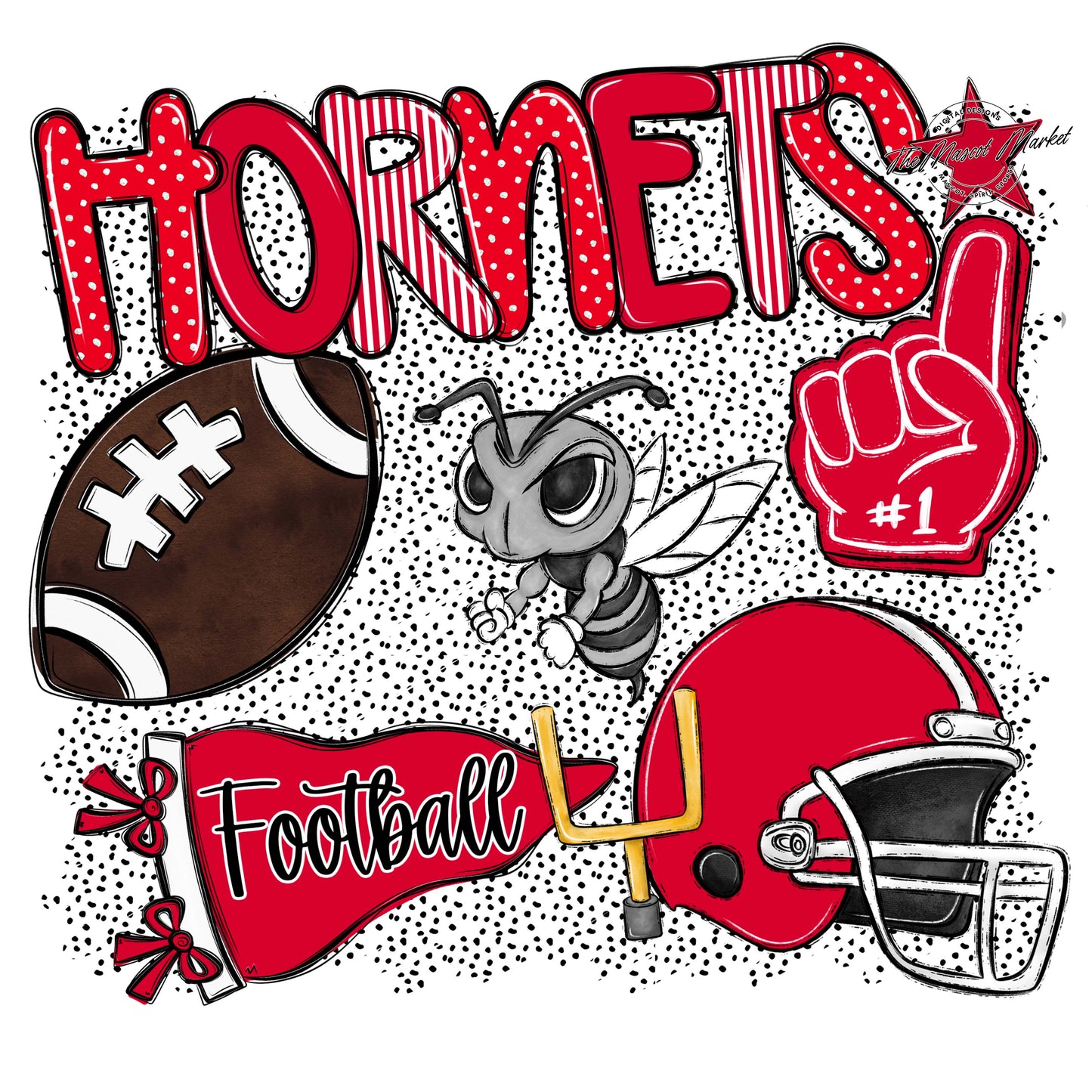 Hornets Football Spirit-Red