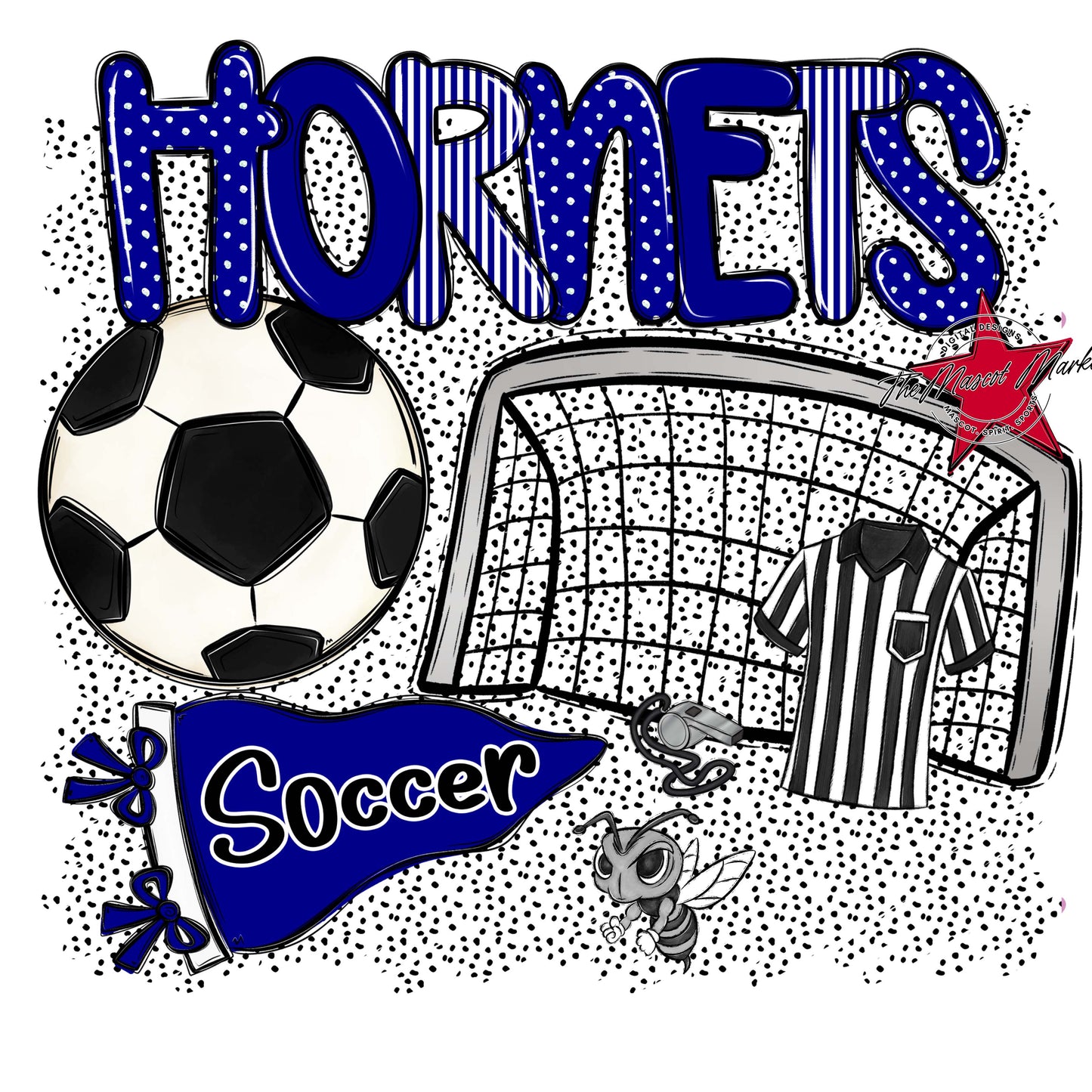 Hornets Soccer Spirit-Blue