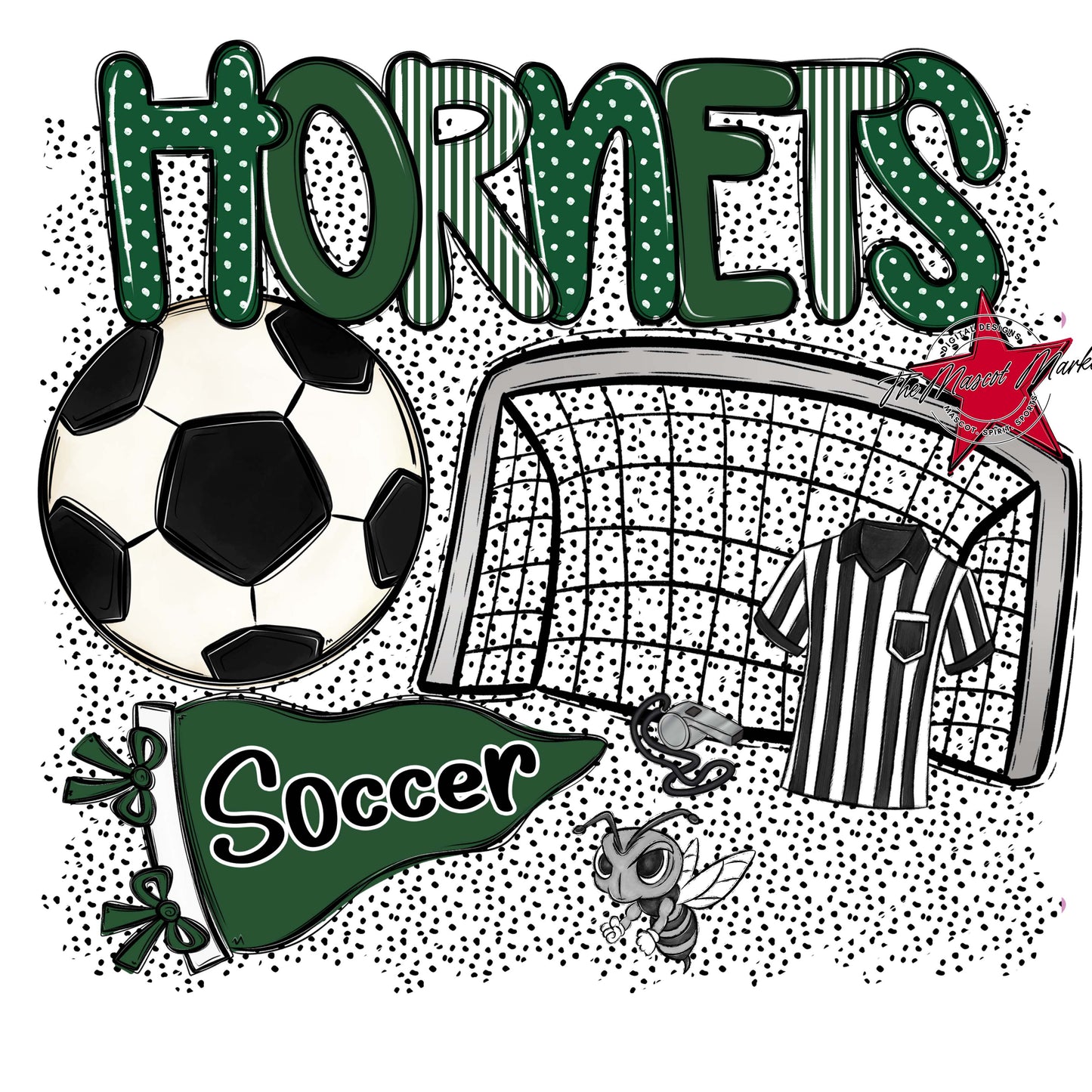 Hornets Soccer Spirit-Green