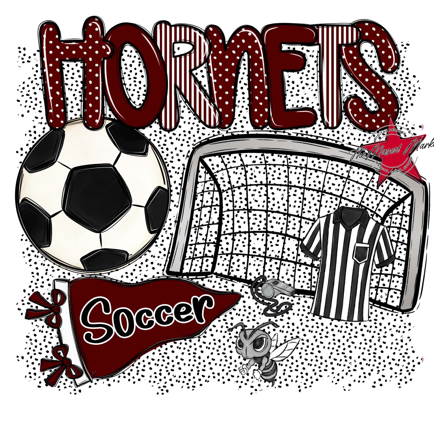 Hornets Soccer Spirit-Maroon