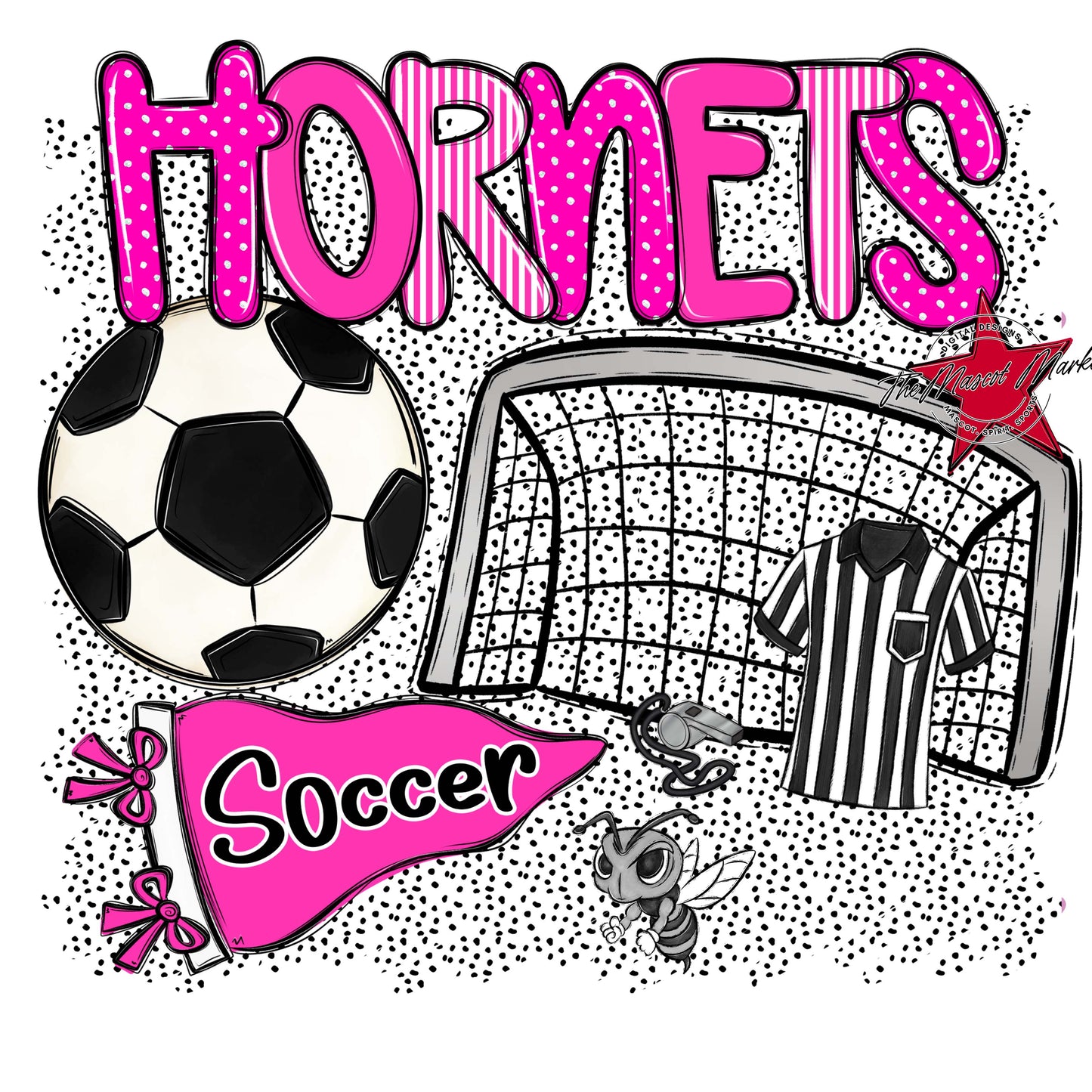 Hornets Soccer Spirit-Pink