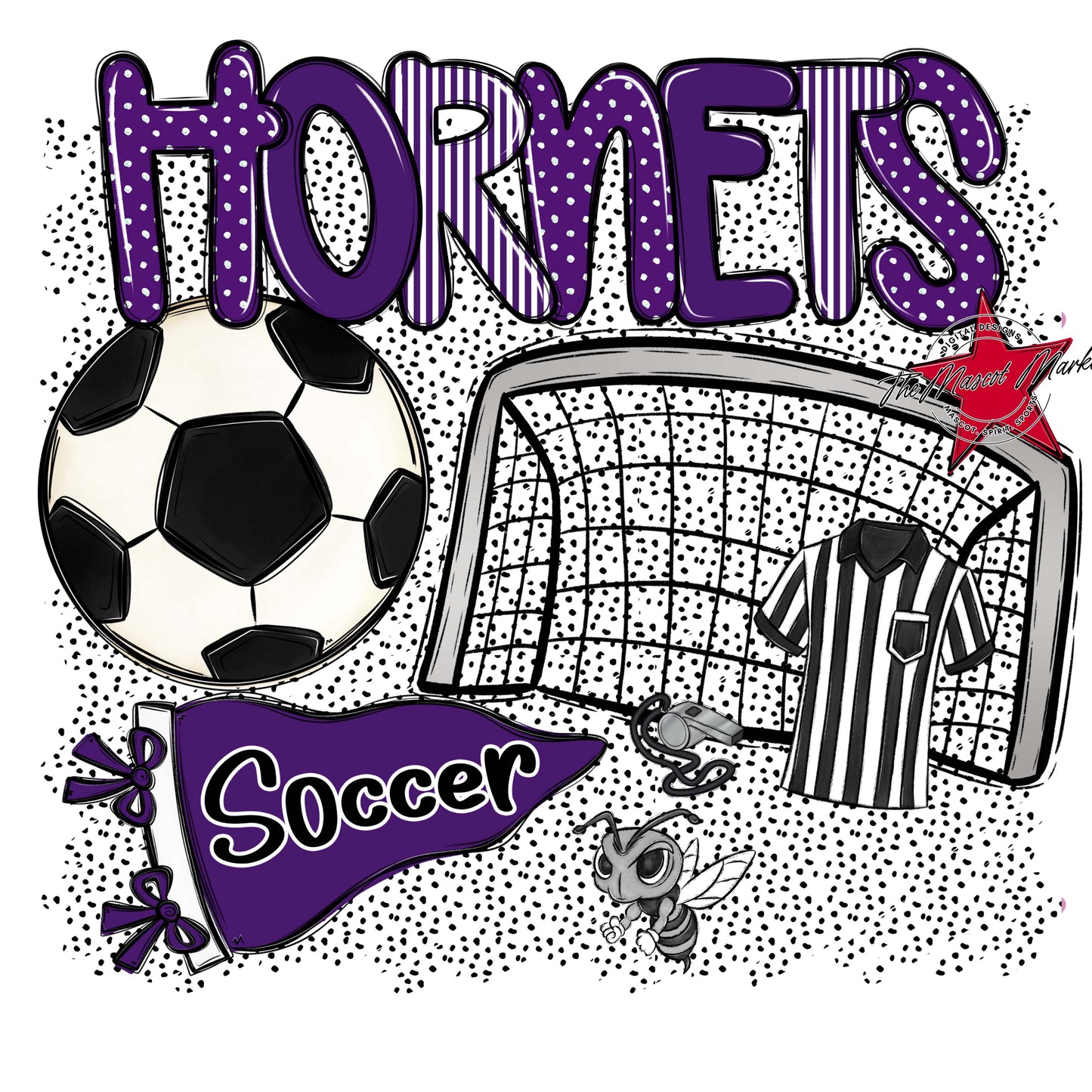 Hornets Soccer Spirit-Purple