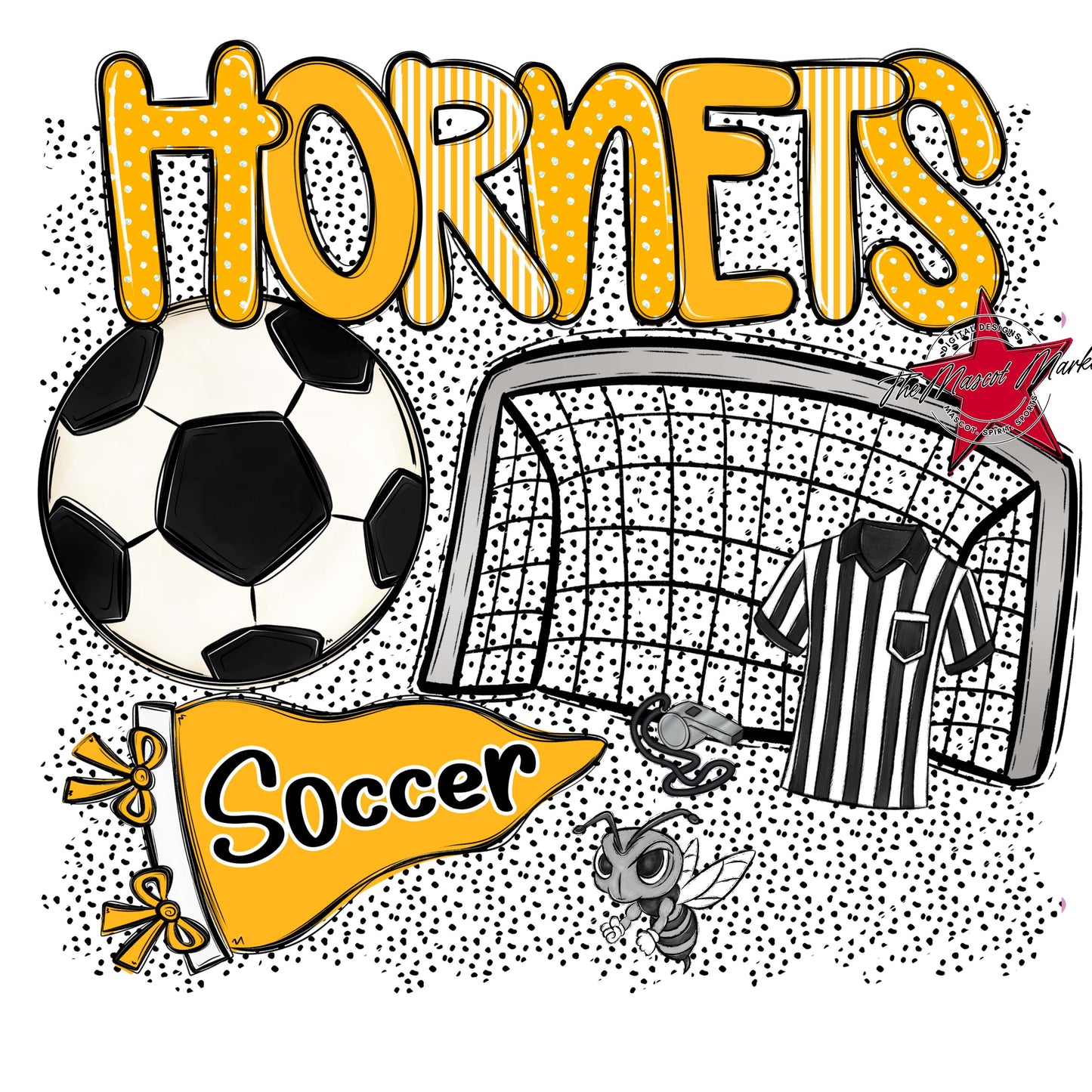 Hornets Soccer Spirit-Yellow