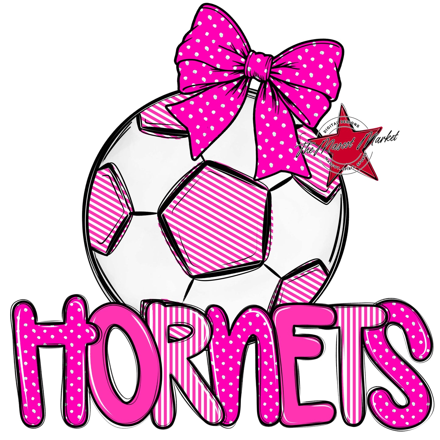 Hornets Soccer Spirit Design-Pink