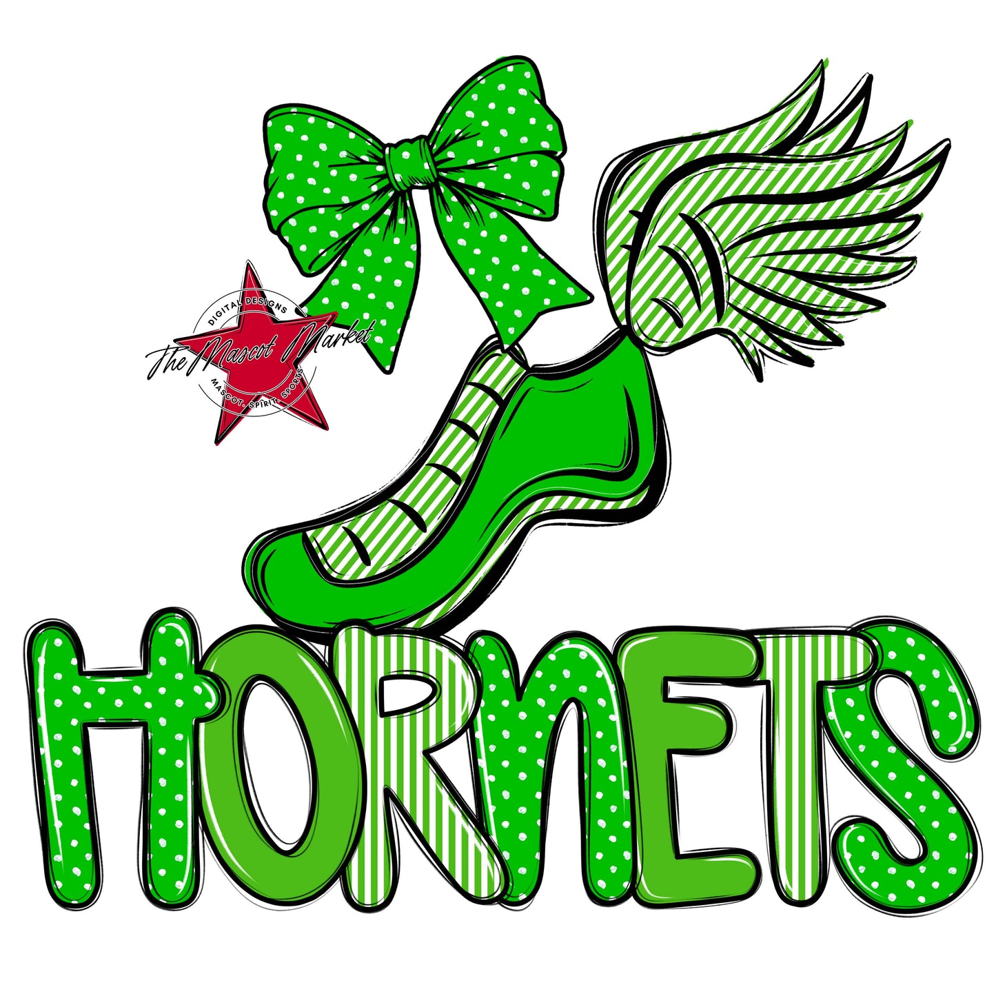 Hornets Track Spirit Design-Bright Green