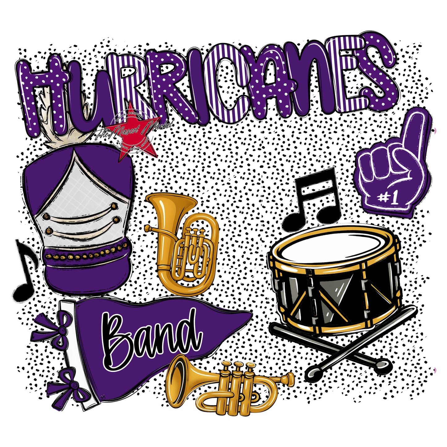 Hurricanes Band Spirit-Purple