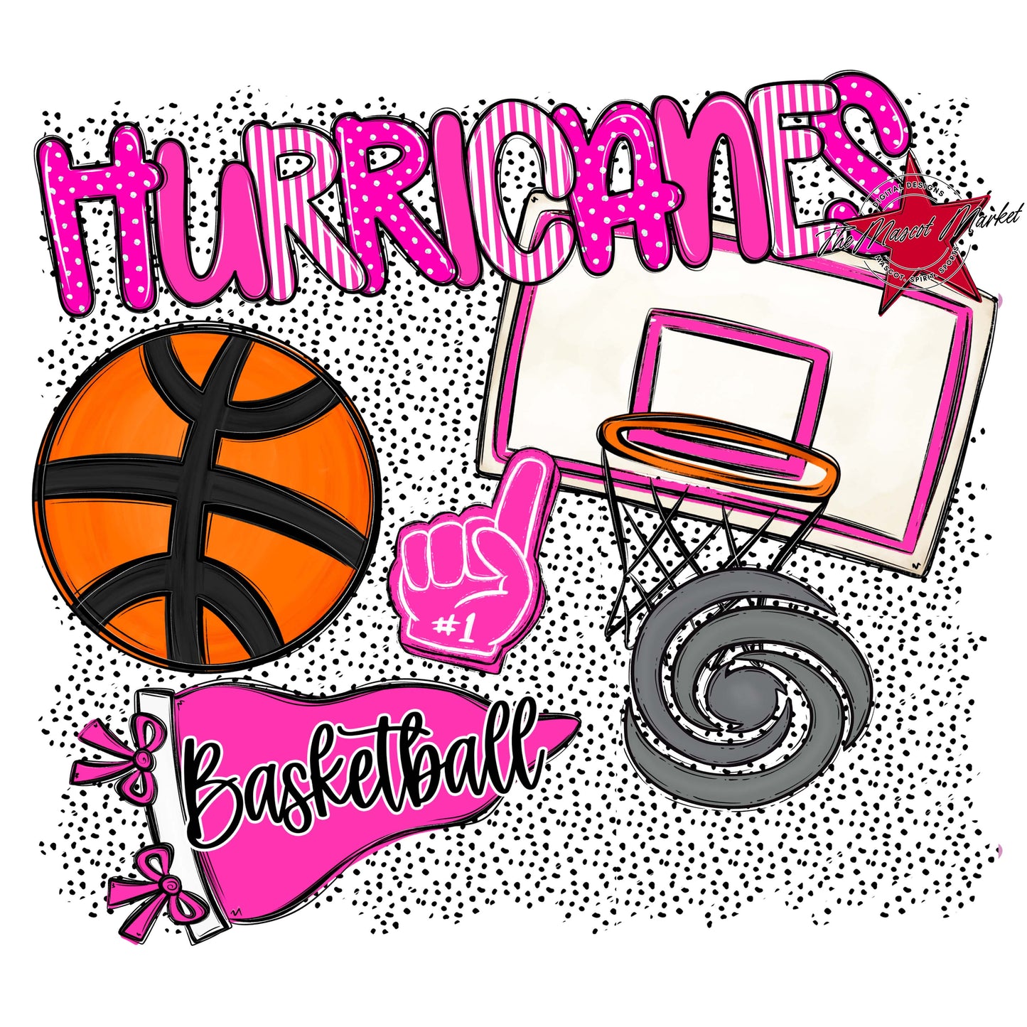 Hurricanes Basketball Spirit-Pink