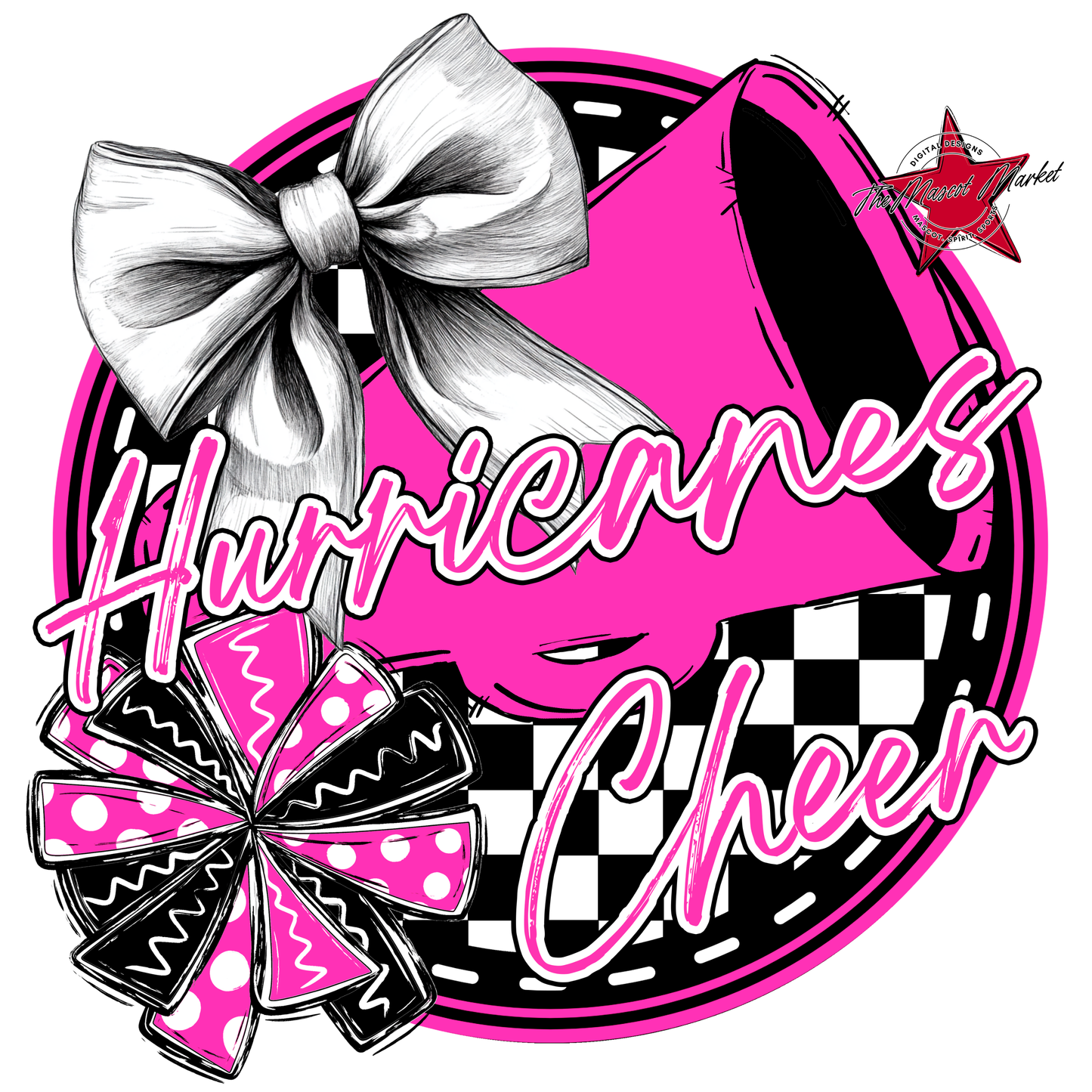 Hurricanes Circle Cheer Design-Pink