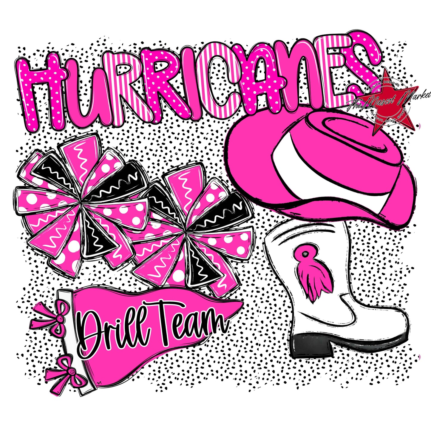 Hurricanes Drillteam Spirit-Pink