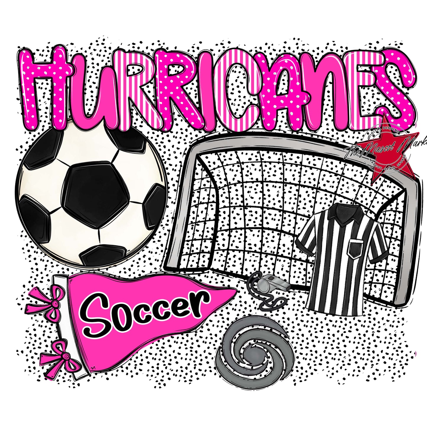 Hurricanes Soccer Spirit-Pink