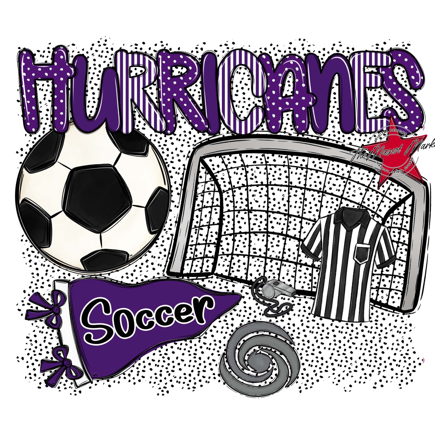 Hurricanes Soccer Spirit-Purple