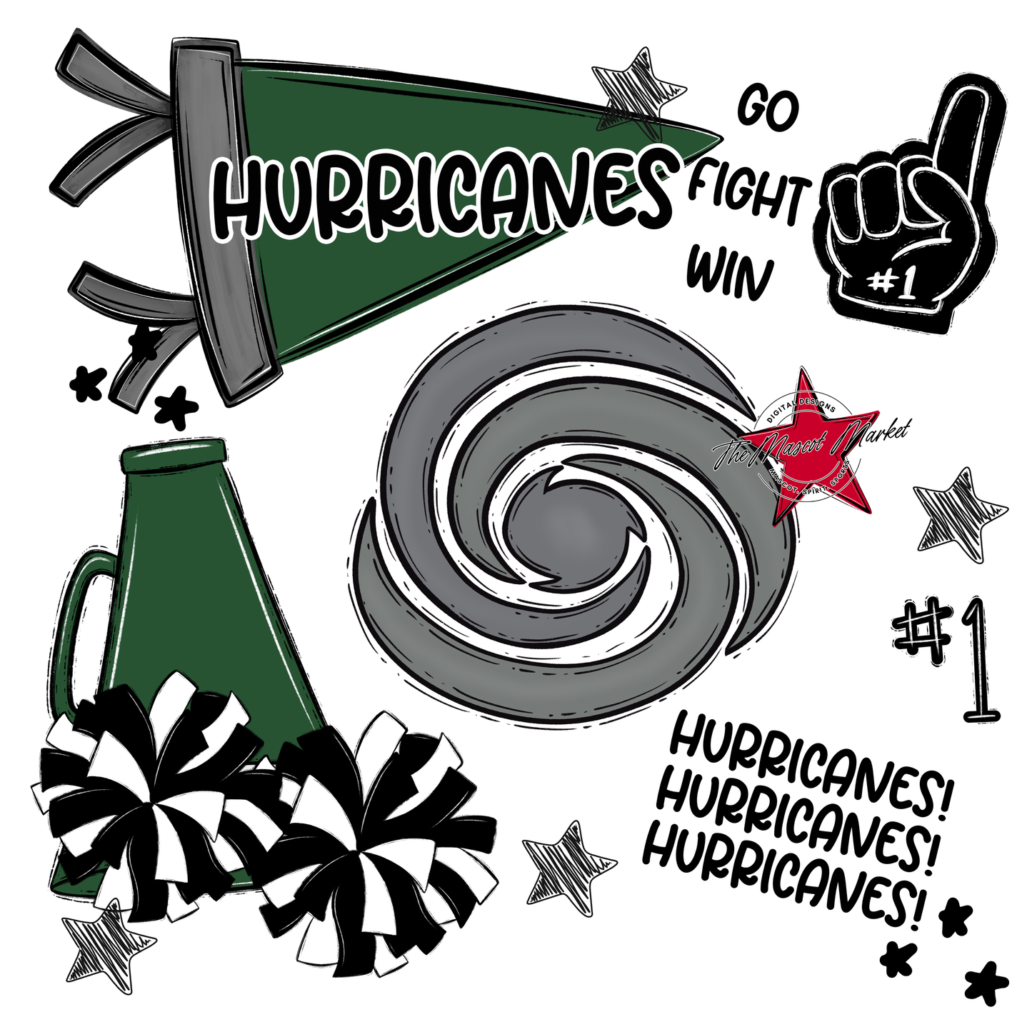 Hurricanes Spirit Design-Green