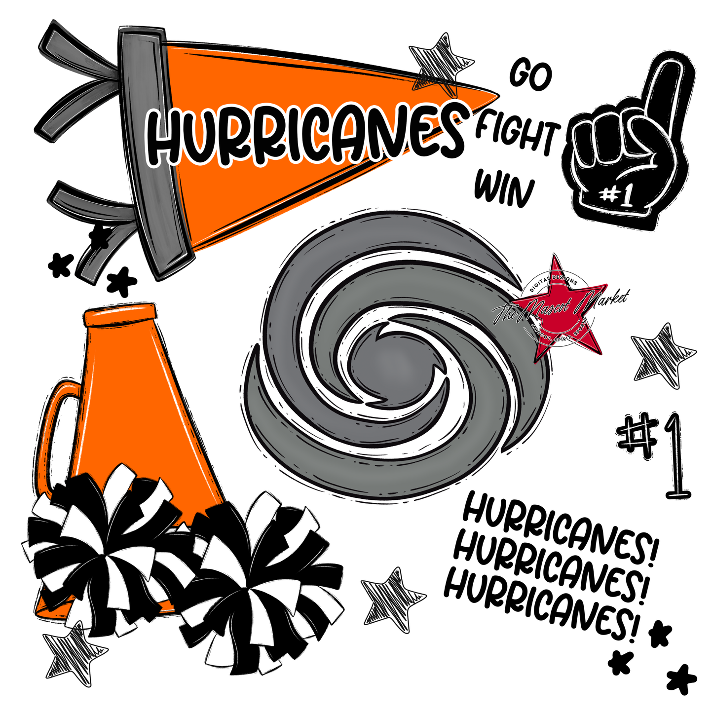 Hurricanes Spirit Design-Orange