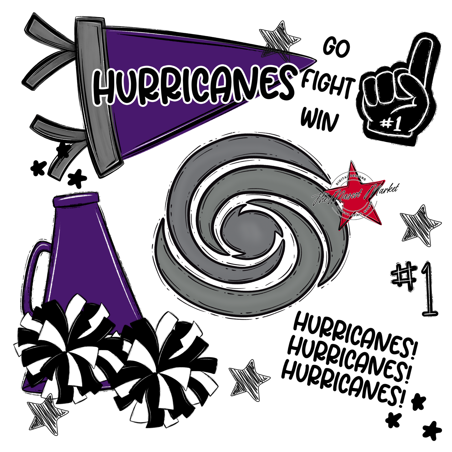 Hurricanes Spirit Design-Purple