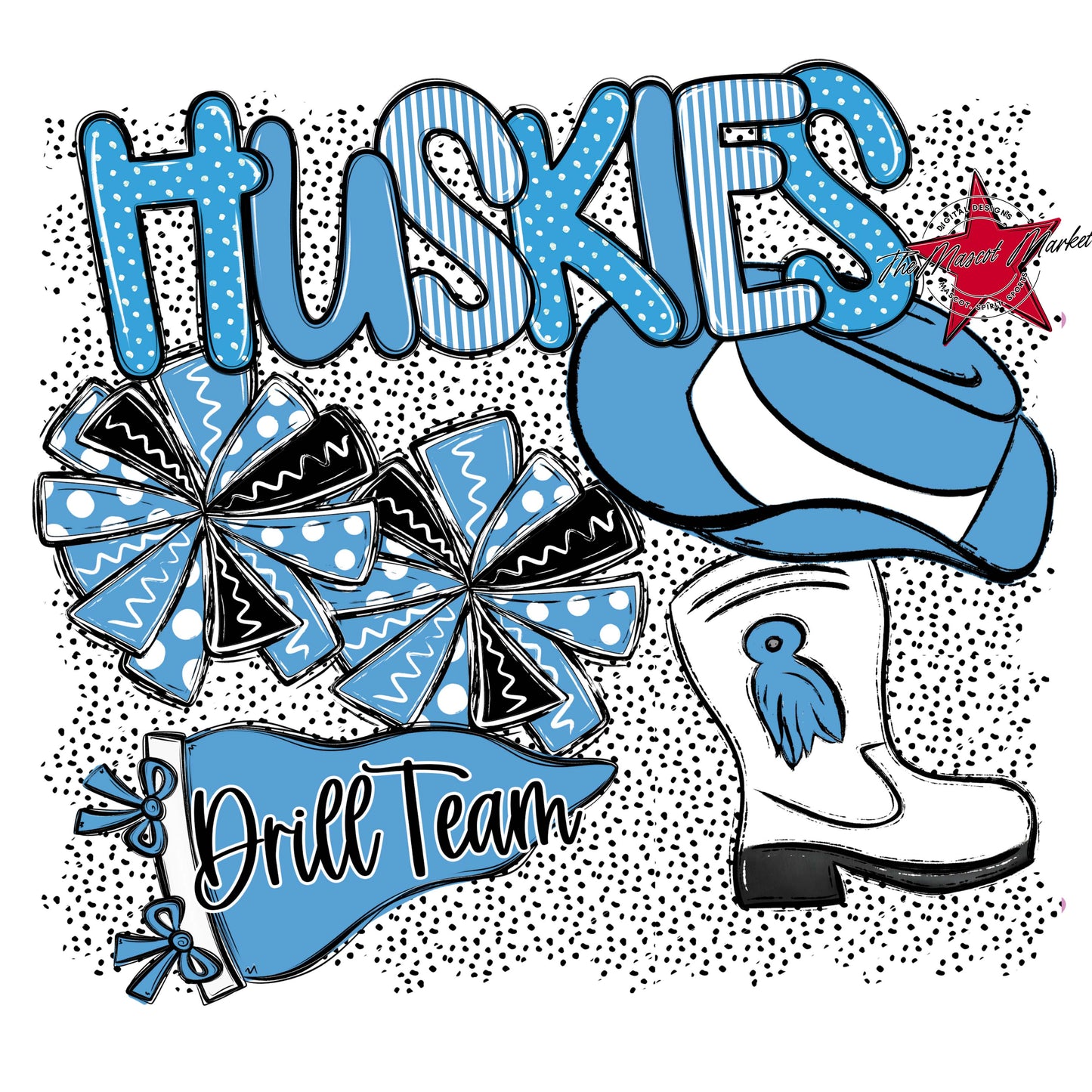 Huskies Drillteam Spirit-Carolina Blue