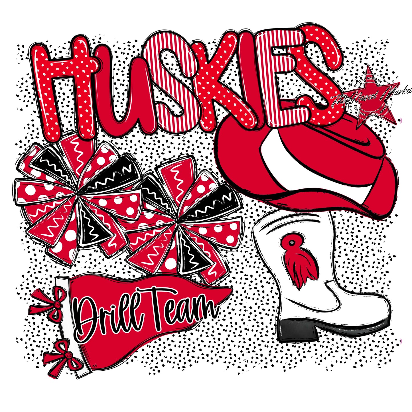 Huskies Drillteam Spirit-Red