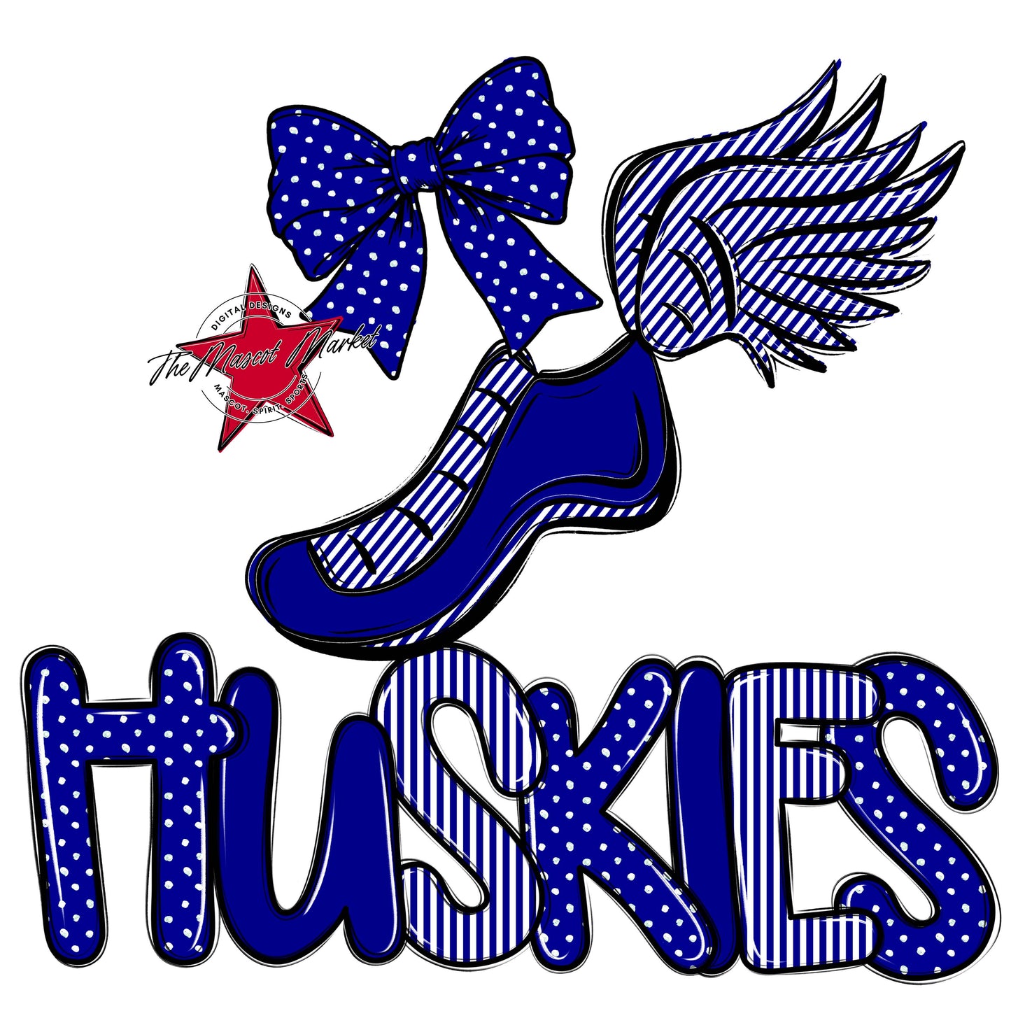 Huskies Track Spirit Design-Blue