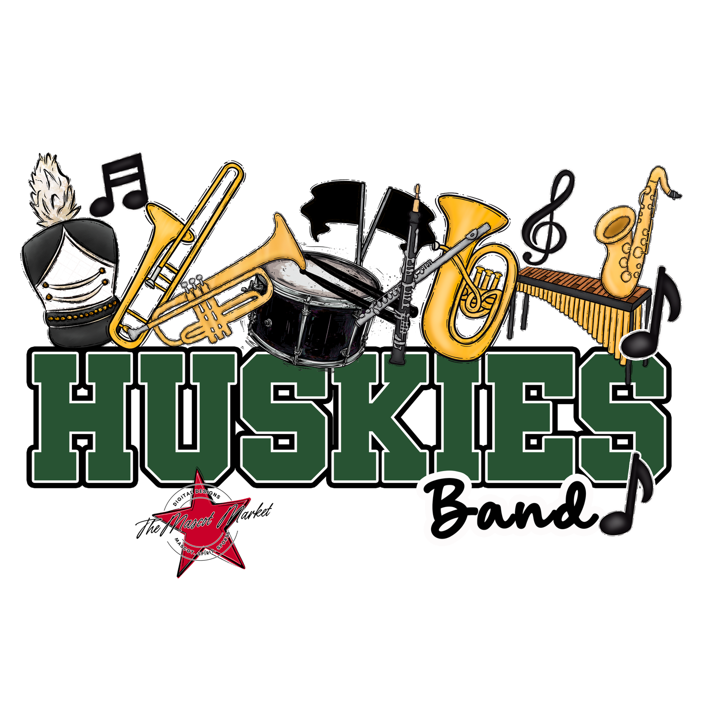 Huskies Varsity Band-Green