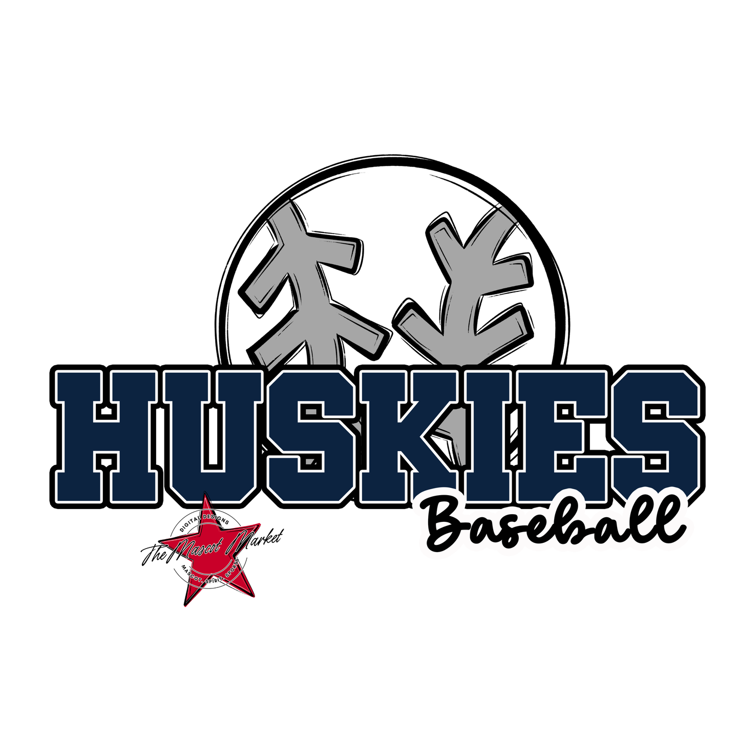 Huskies Varsity Baseball-Navy
